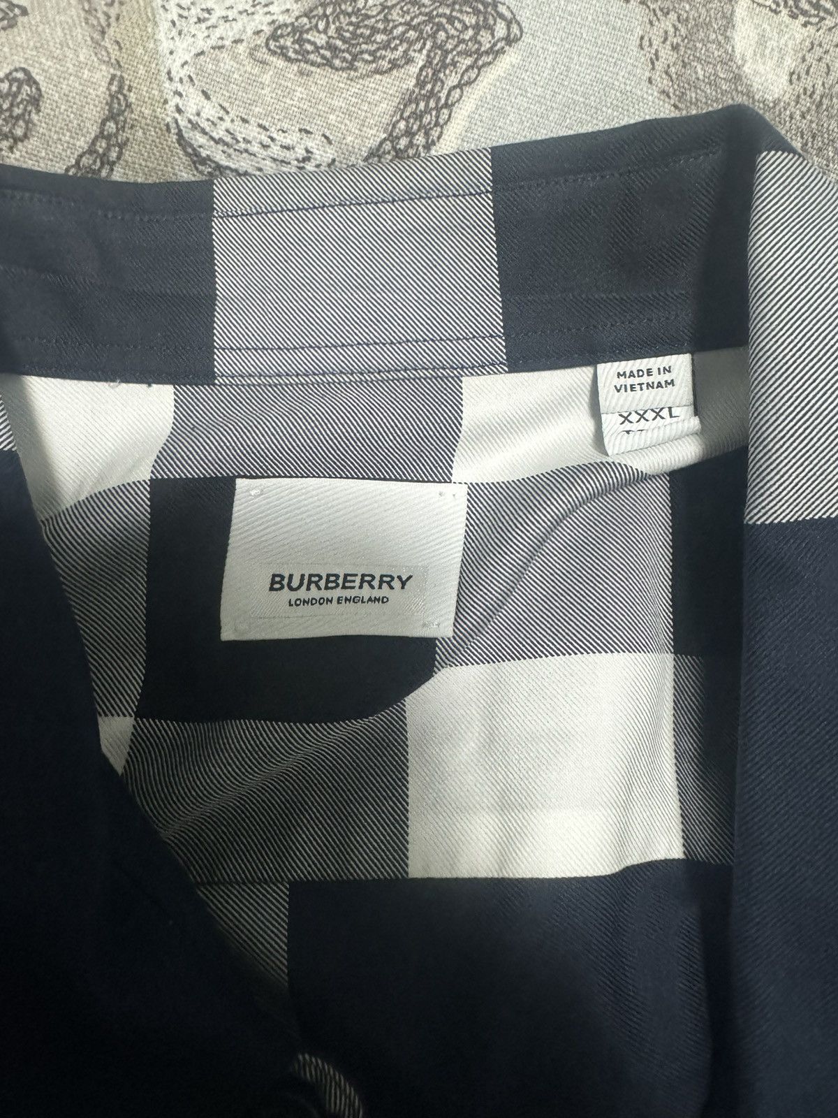 image of Burberry Button Up in Blue, Men's (Size 2XL)