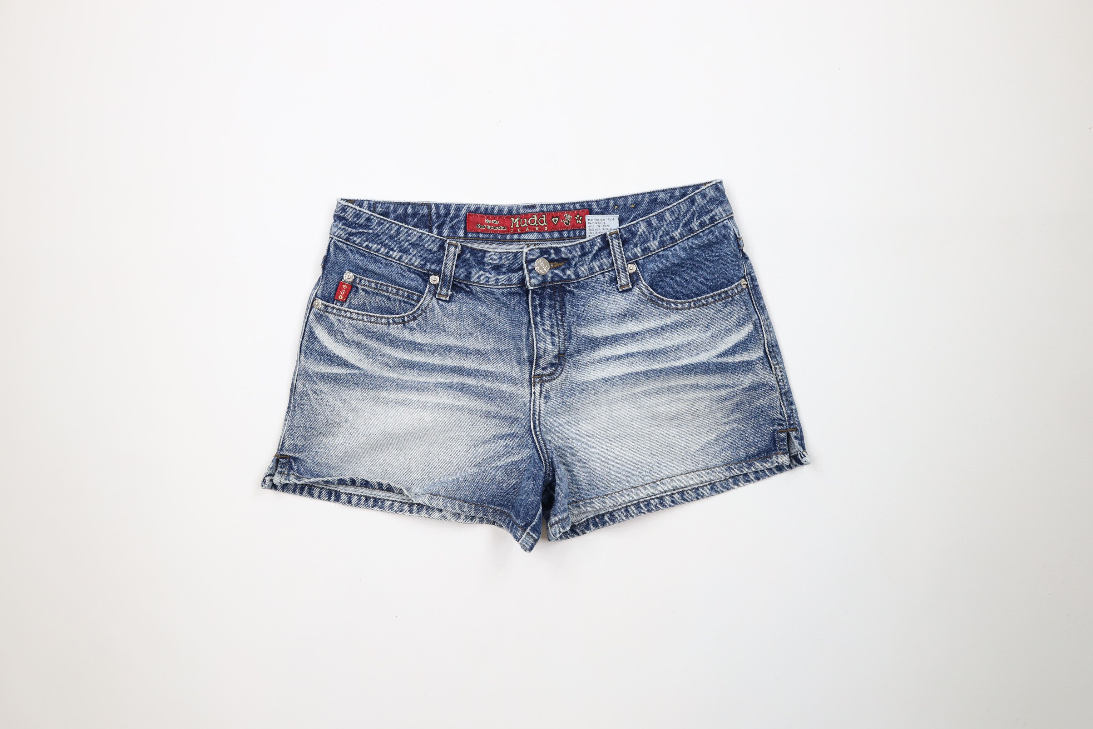 Vintage Vintage 90s Y2K Mudd Babydoll Denim Jean Shorts Jorts Blue Size 32" / US 10 / IT 46 - 1 Thumbnail