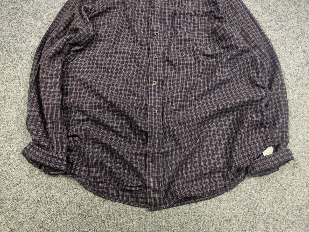 Burberry Vintage 90's Burberry London Nova Check Dark Button Shirt Size US XL / EU 56 / 4 - 5 Thumbnail