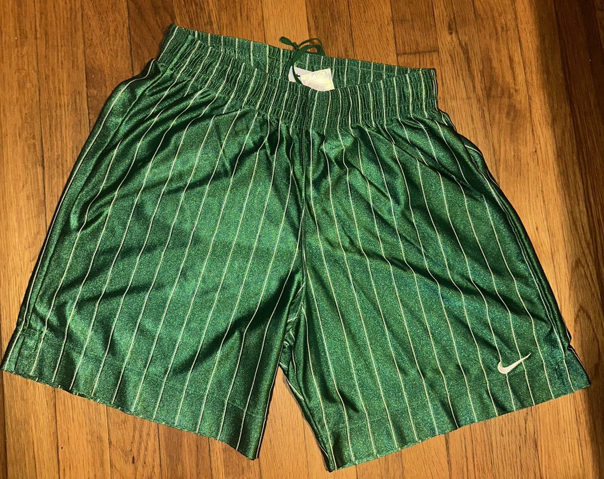 image of Y2K Nike Green Pinstripe Shorts Size Xl, Men's