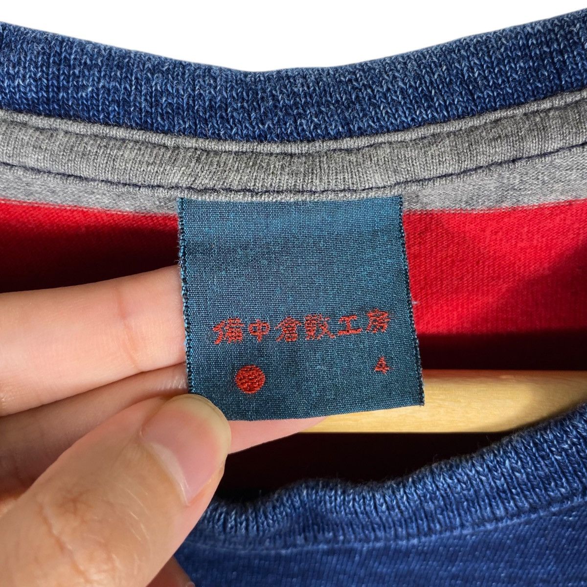 Eternal × Japanese Brand Japanese Brand ETERNAL Real Blue Striped Tee Shirt Large Size US L / EU 52-54 / 3 - 7 Thumbnail