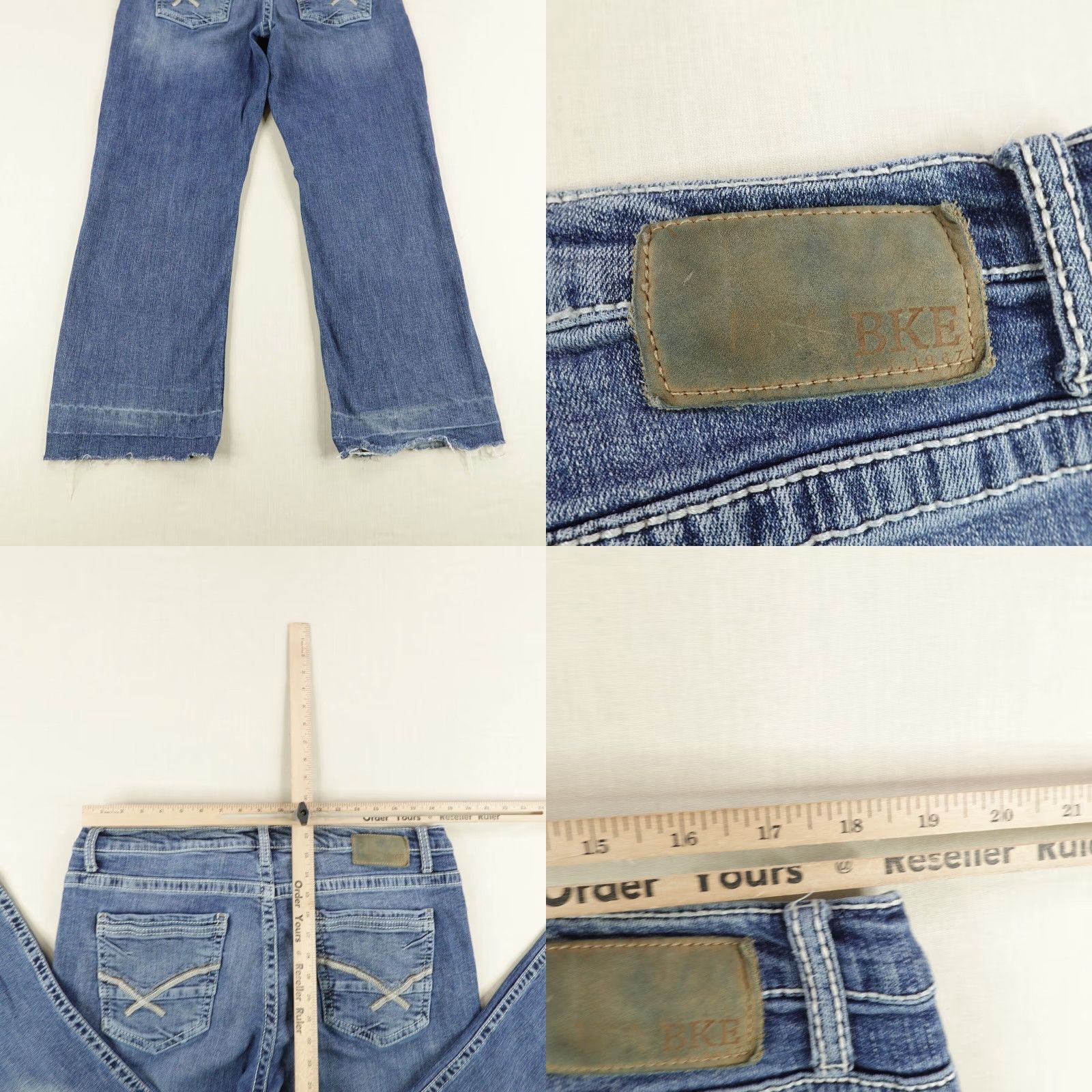 BKE VINTAGE BKE Jeans Mens 40x30 Denim Bootcut Whisker Flex Faded Cotton Blend Mens Size US 37 - 8 Thumbnail
