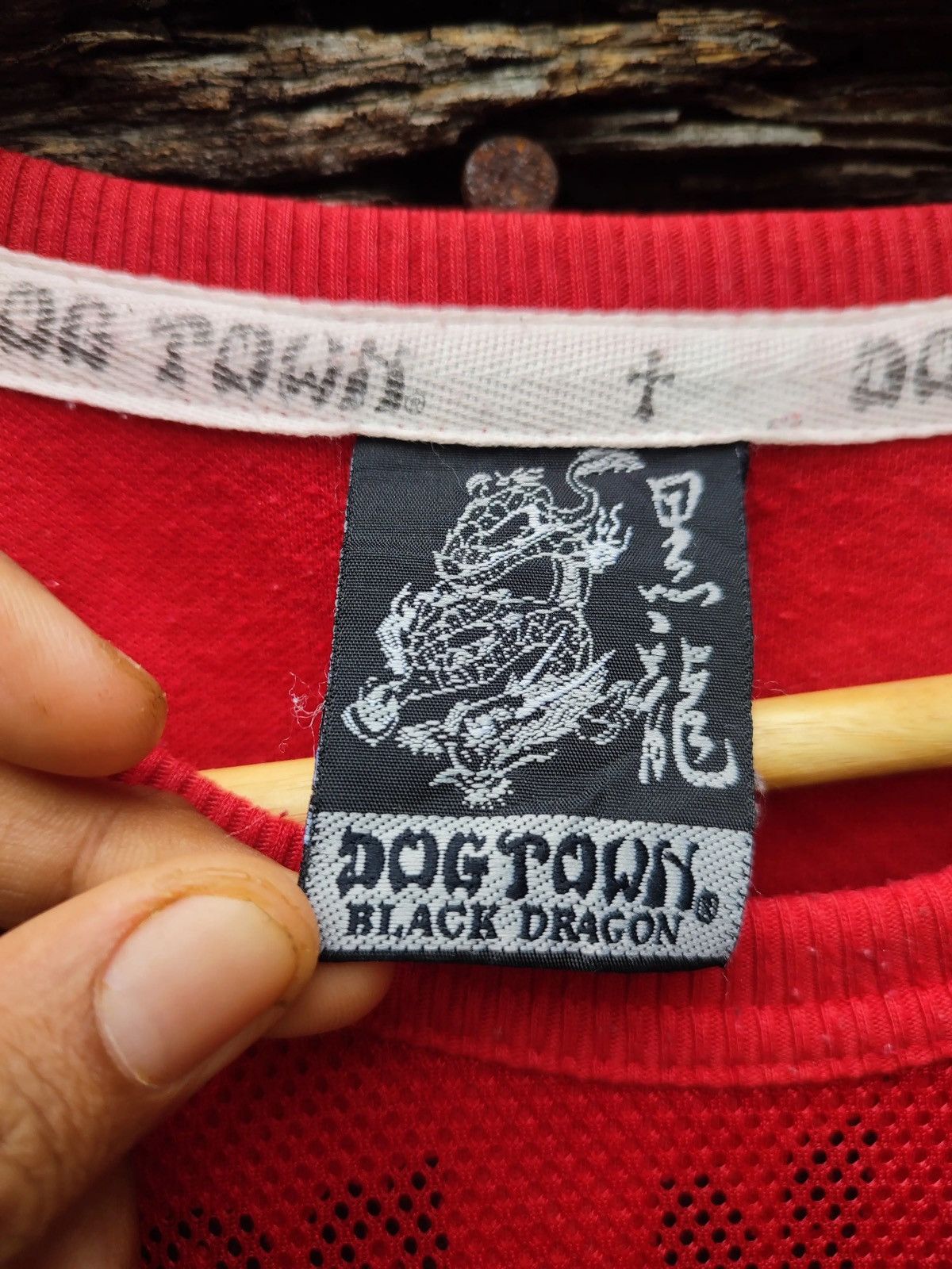 Dogtown × Japanese Brand Dogtown Black Dragon Mesh-Overlay Crewneck Bold Graphic Red Size US L / EU 52-54 / 3 - 14 Thumbnail