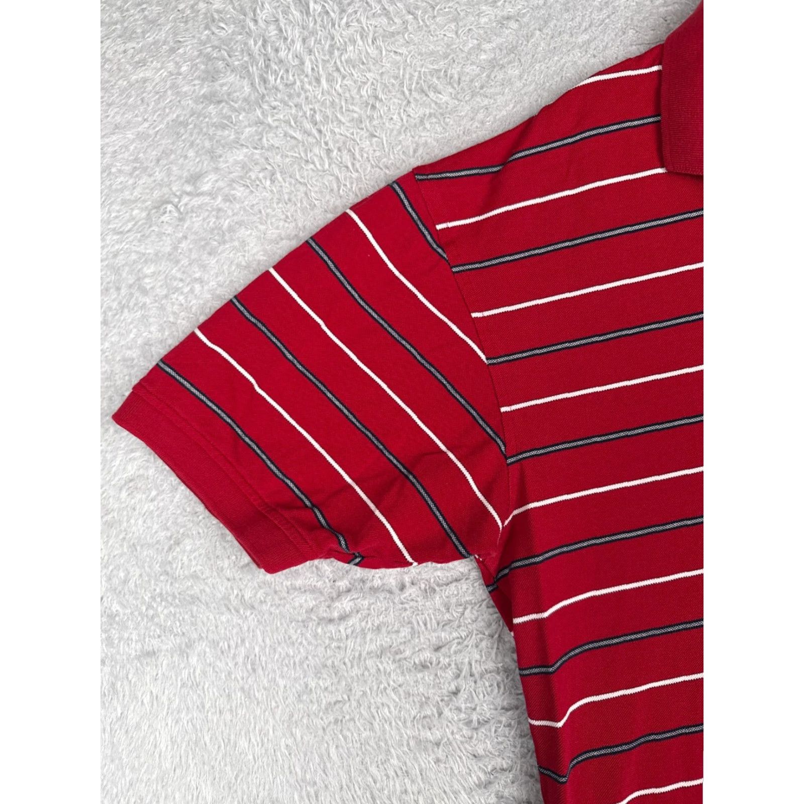Tommy Hilfiger Tommy Hilfiger Golf Polo Shirt Adult Medium Red Stripe 100% Cotton Size US M / EU 48-50 / 2 - 3 Thumbnail