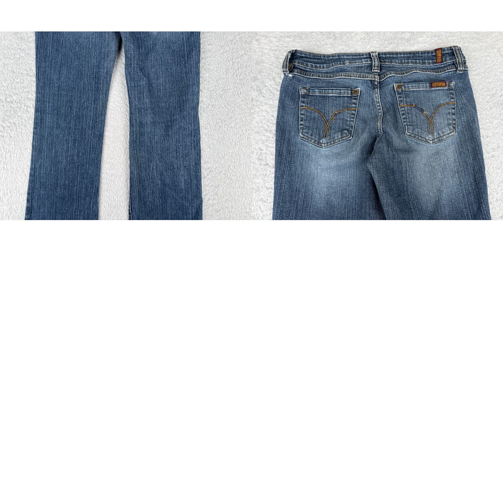 Vintage Zana Di Jeans Junior 9 Blue Denim Cotton Blend Bootcut Flare Low Rise 28x30 Size 30" / US 8 / IT 44 - 10 Thumbnail