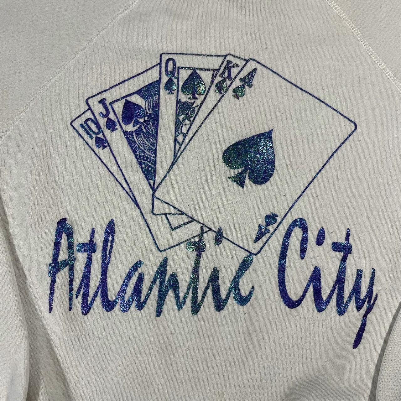 Vintage Vintage 90’s Atlantic City, New Jersey Cards Sweatshirt Size US L / EU 52-54 / 3 - 3 Thumbnail