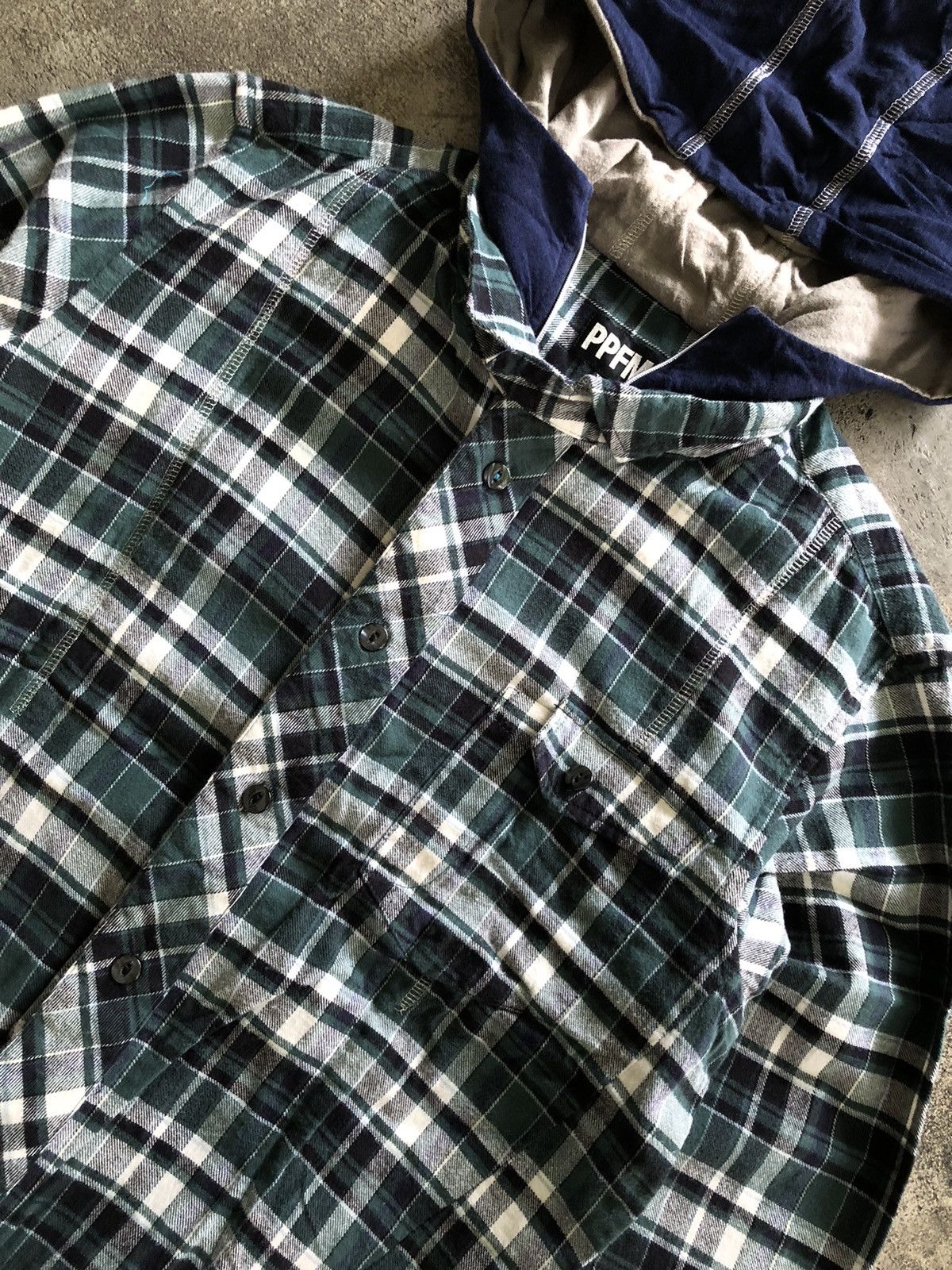 If Six Was Nine × Japanese Brand × PPFM JAPANESE PPFM DOUBLE LAYER PLAID SHIRT LGB STYLE Size US XL / EU 56 / 4 - 4 Thumbnail
