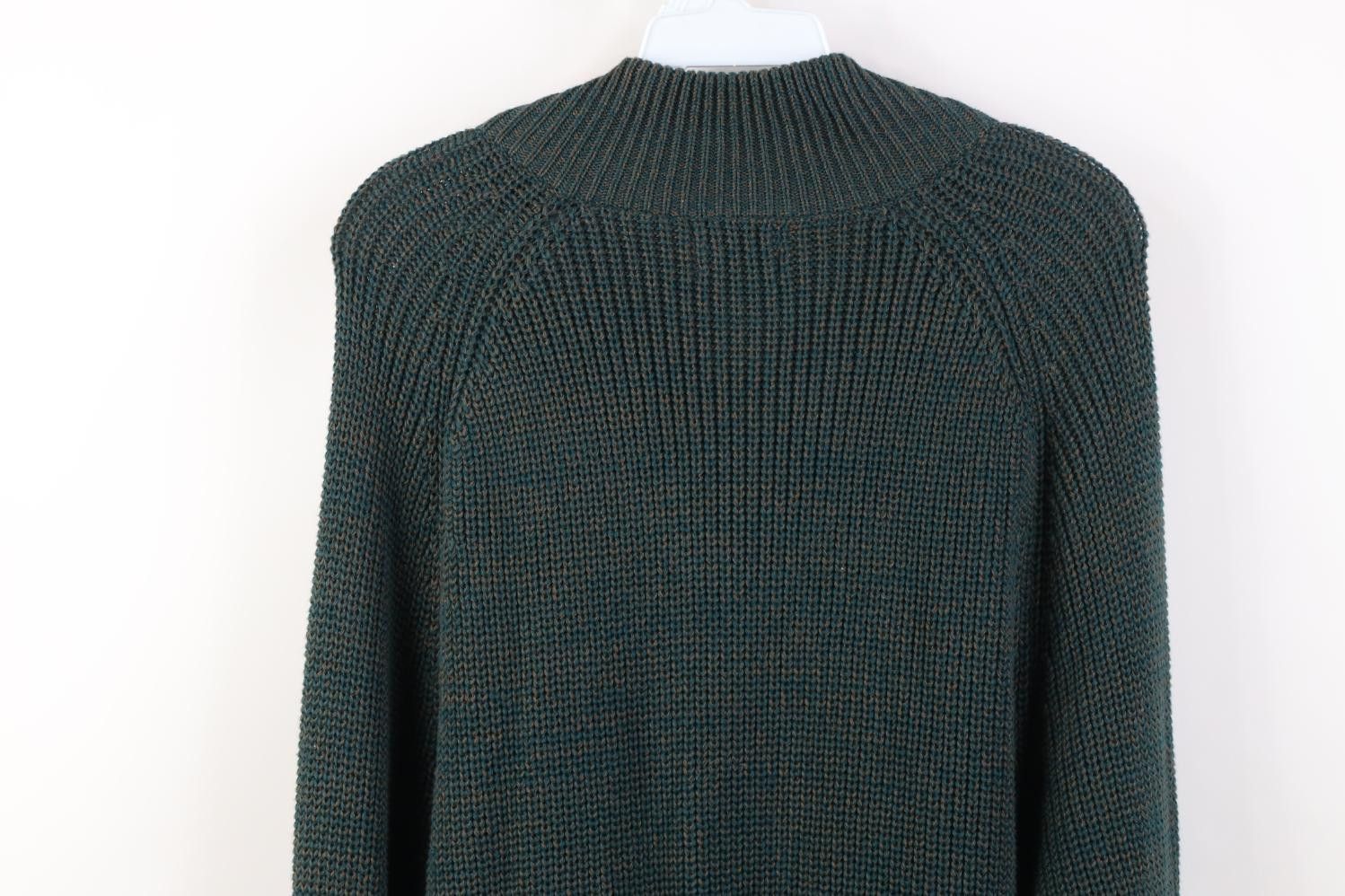 L.L. Bean Vintage 90s Y2K LL Bean Heavy Cotton Ribbed Knit Zip Sweater Size US M / EU 48-50 / 2 - 11 Thumbnail