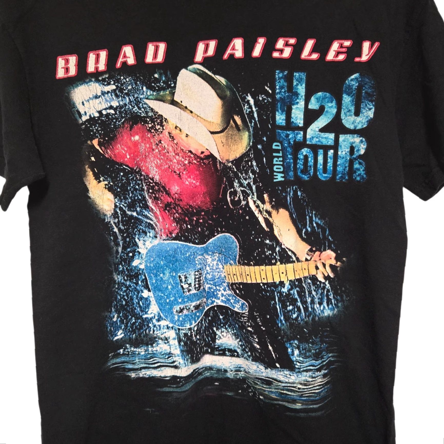 Gildan Brad Paisley H2O World Tour T-Shirt Small Concert Black Men Music Shirt 2010 Guitar Country Size US S / EU 44-46 / 1 - 4 Thumbnail