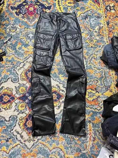 Jean Akitsuma x Chika Pu Leather Cargo Pants Size US 33 - 4 Thumbnail