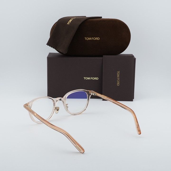 Tom Ford Tom Ford FT5857-D-B 072 Eyeglasses Brown 48mm Square Frame Size ONE SIZE - 8 Thumbnail
