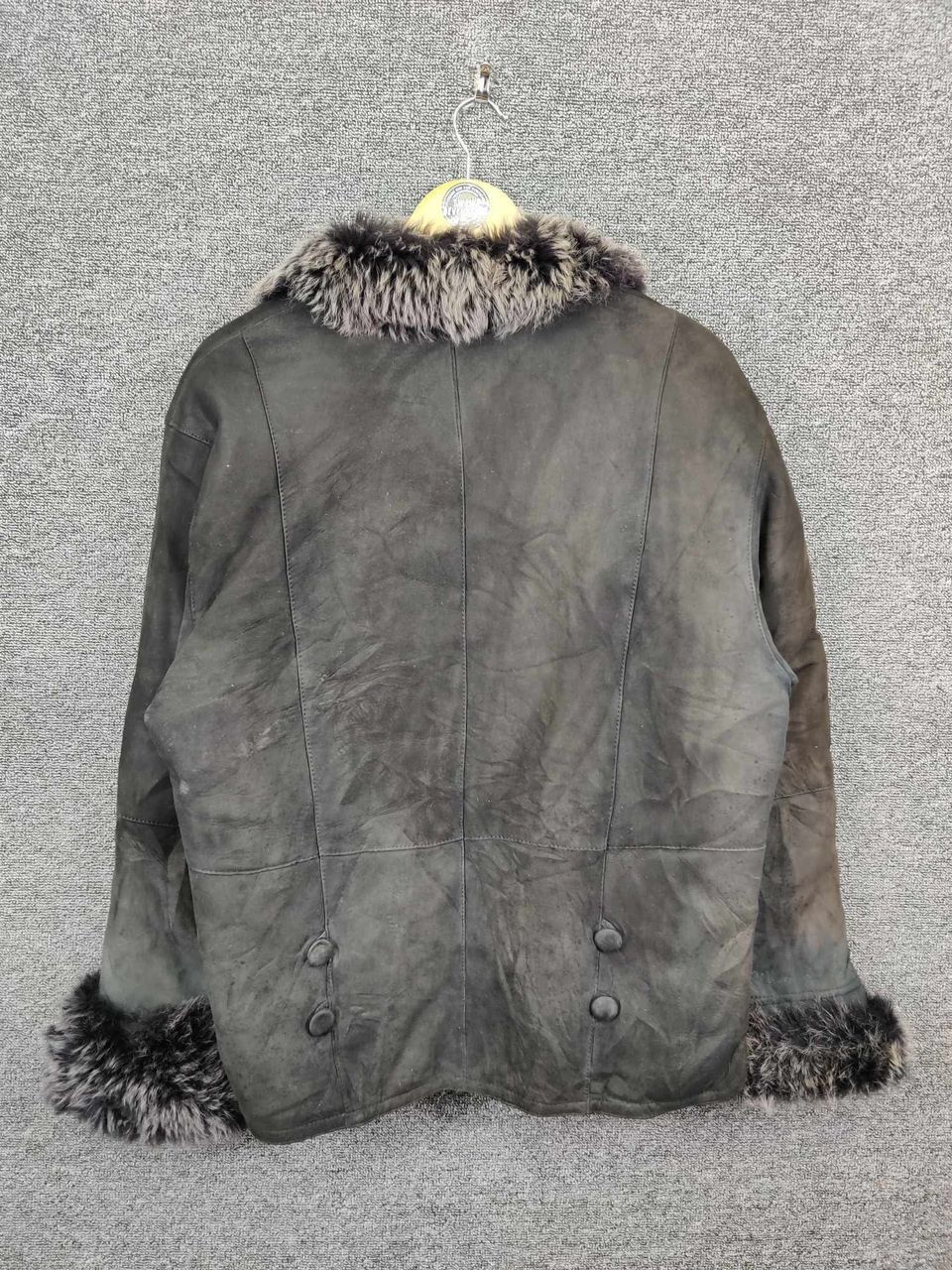 Japanese Brand Rare 🔥 Renoir Donna Faux Fur Suede Leather Jacket Size US L / EU 52-54 / 3 - 6 Thumbnail