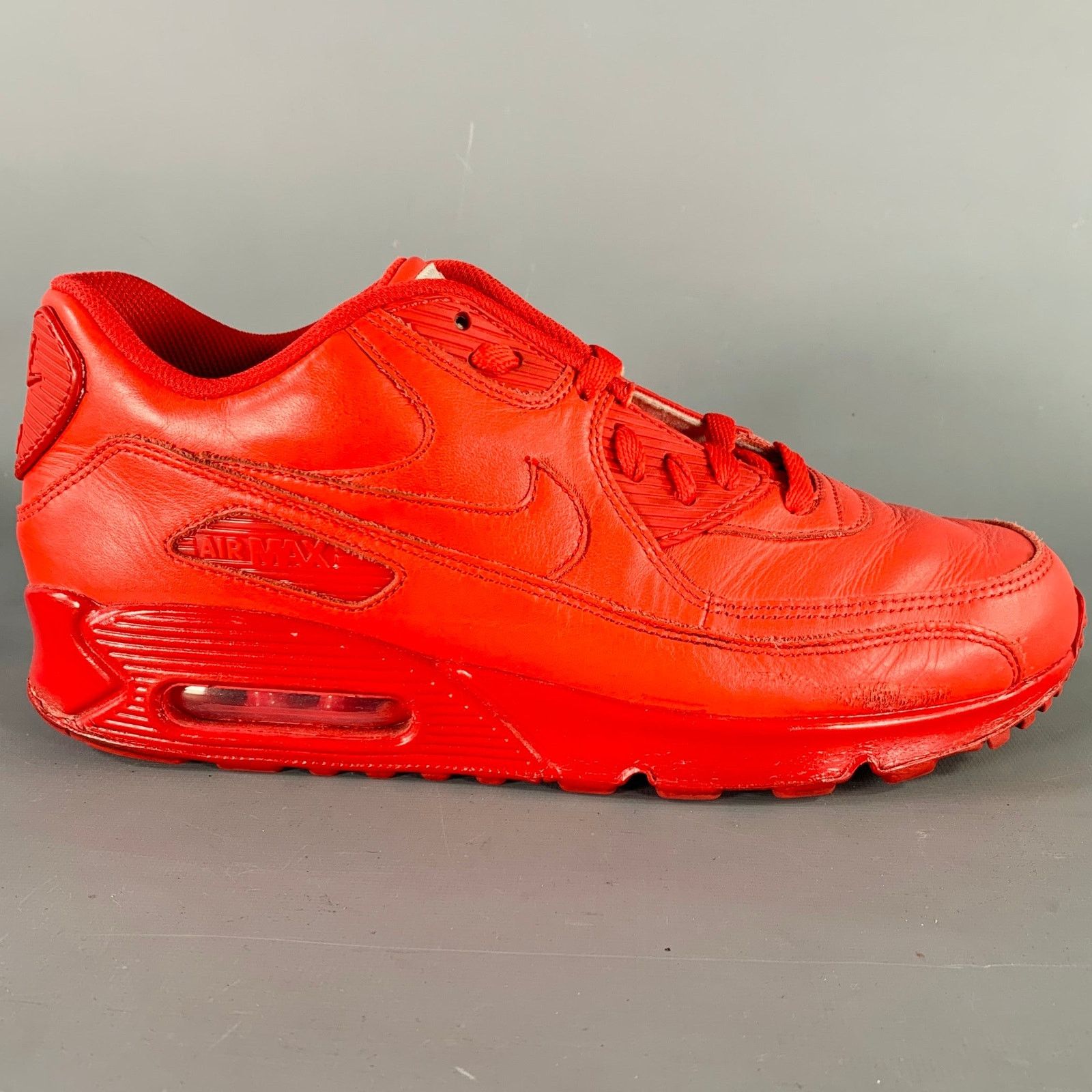 Nike NIKE AIR MAX Size 10 Red Leather Lace-Up Sneakers Size US 10 / EU 43 - 2 Thumbnail