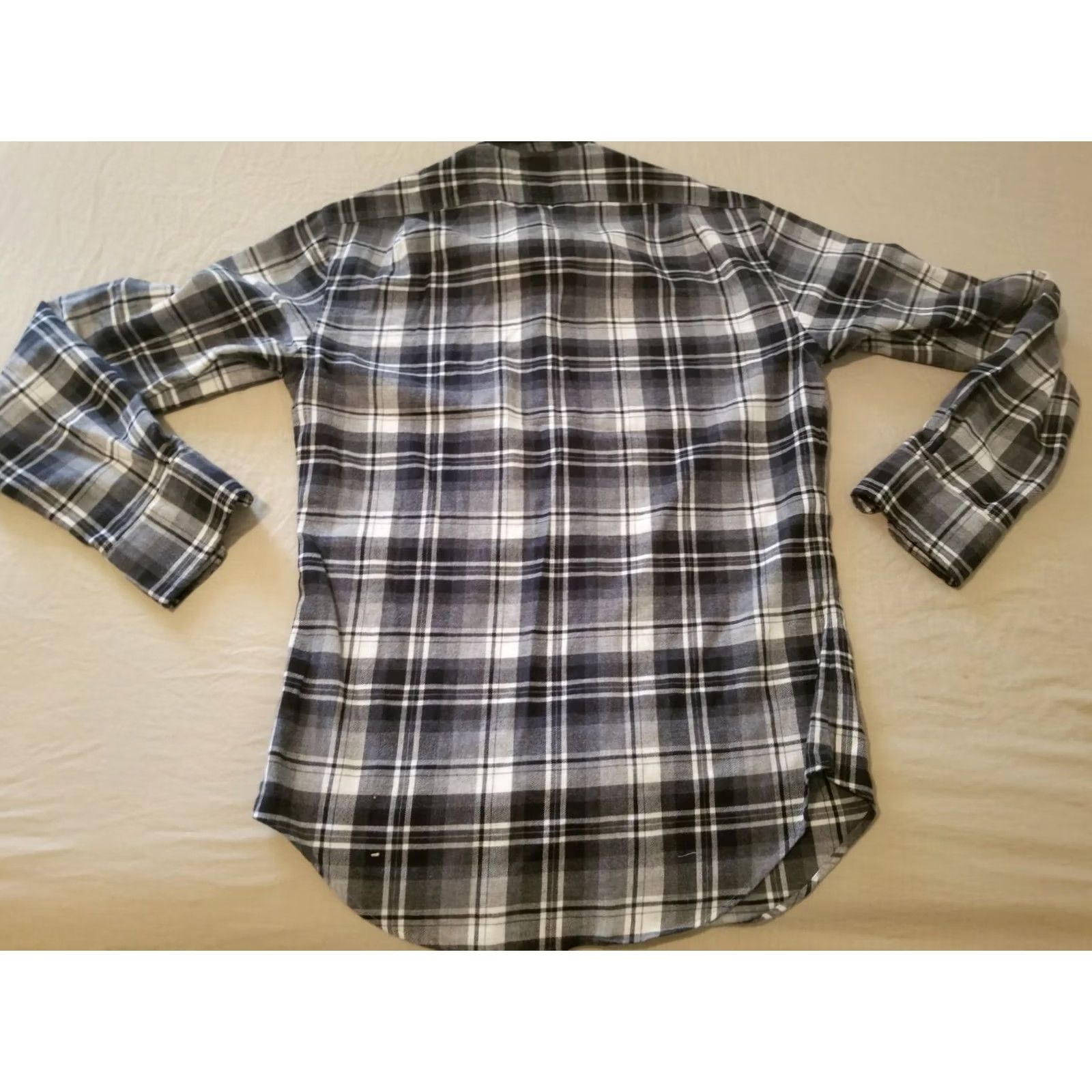 Polo Ralph Lauren Polo Ralph Lauren Shirt Mens S Small Slim Gray Button Cotton Size 36R - 7 Thumbnail