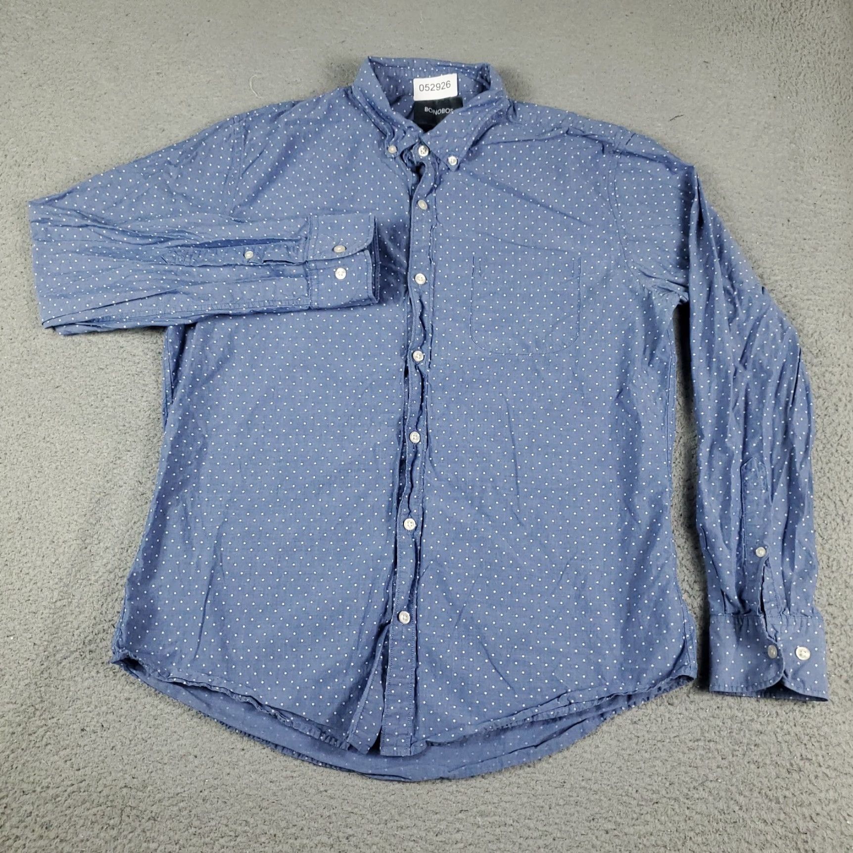 Bonobos VINTAGE Bonobos Shirt Mens Size Large Blue Dot Casual Button Up Long Sleeve Size US L / EU 52-54 / 3 - 2 Thumbnail