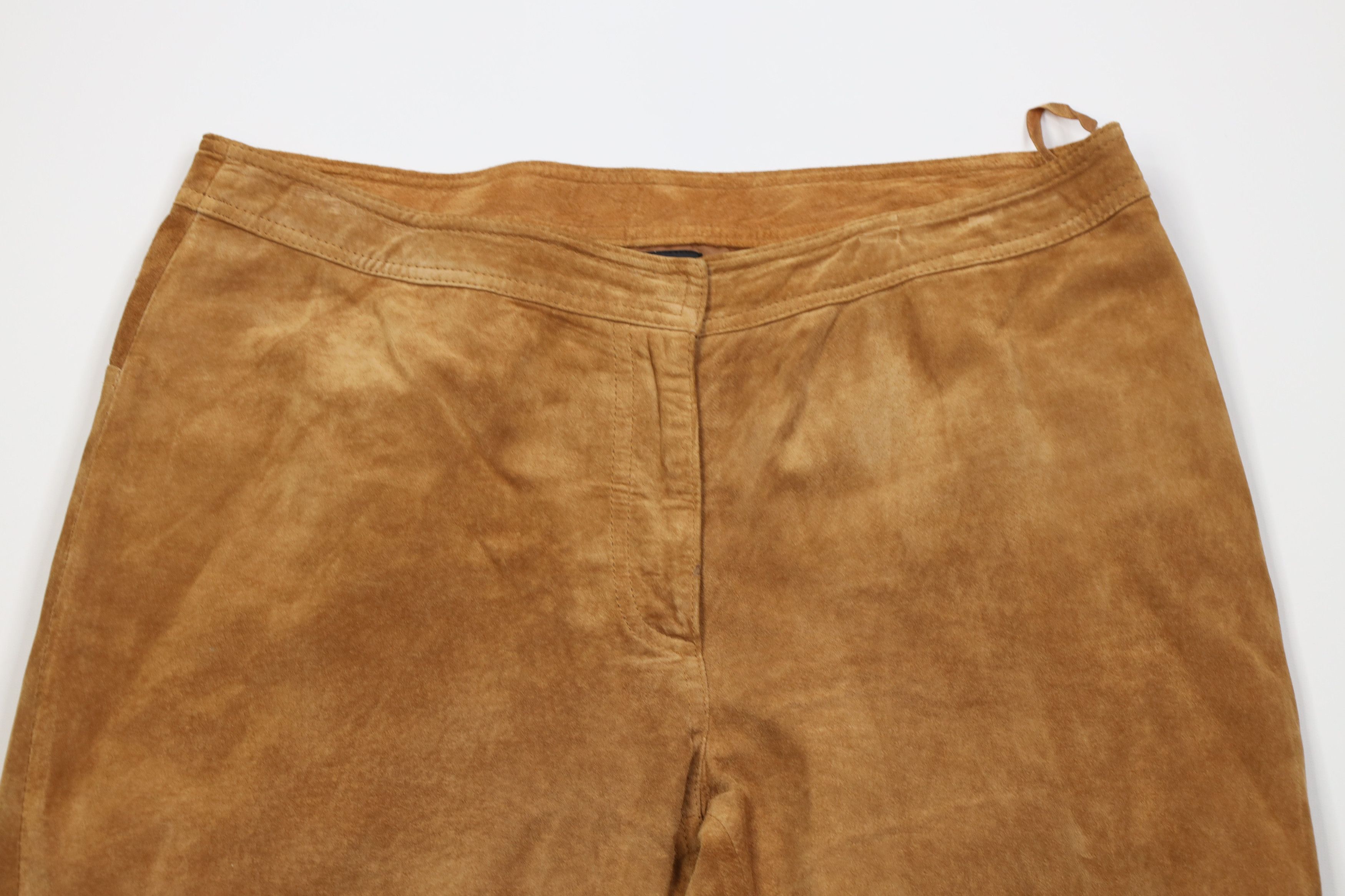 Vintage Vintage 90s Y2K Babydoll Streetwear Leather Pants Brown Size 34" / US 12 / IT 48 - 2 Thumbnail