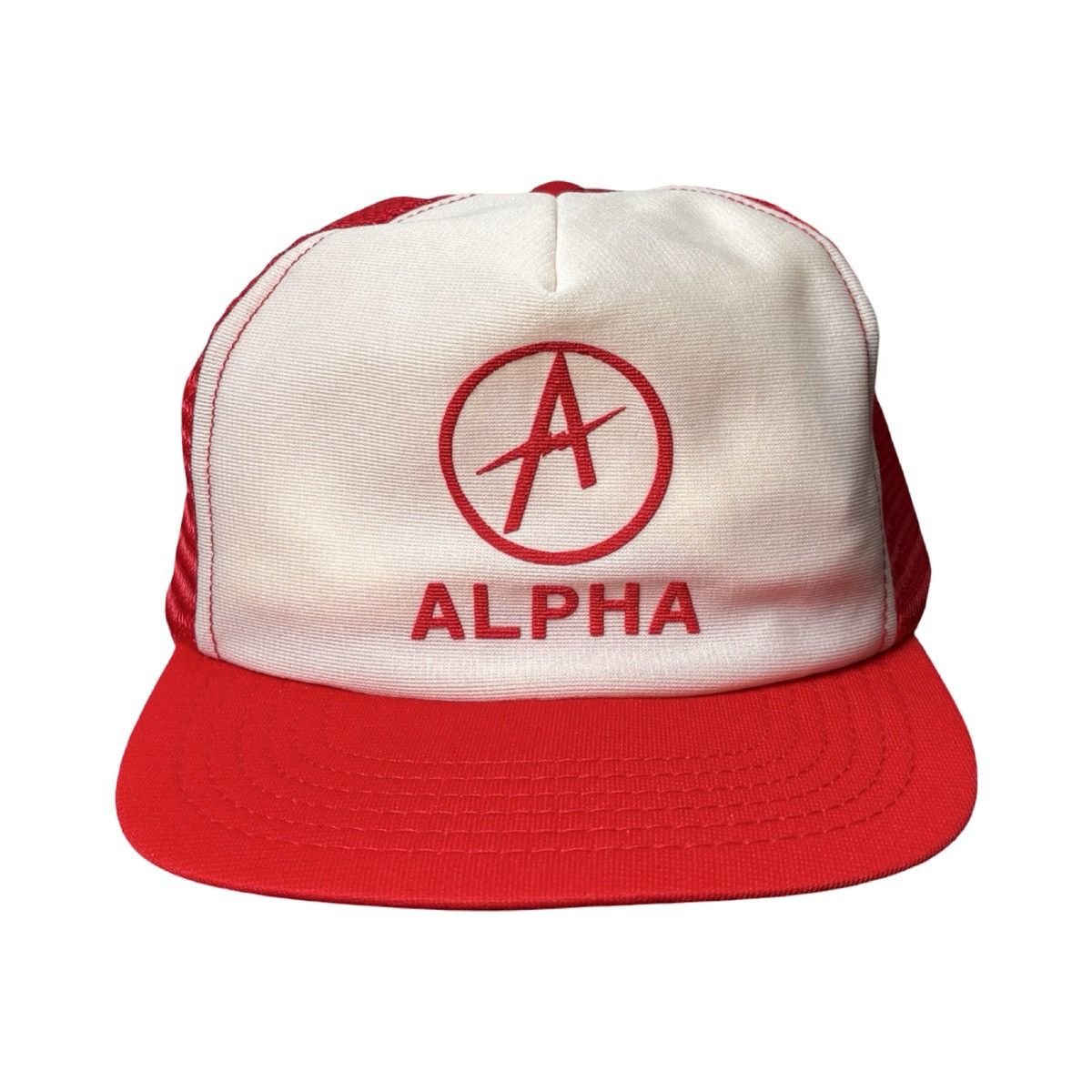 Other Vintage 80s Alpha Anarchy Trucket Cap Red White Snap OS Size ONE SIZE - 1 Thumbnail
