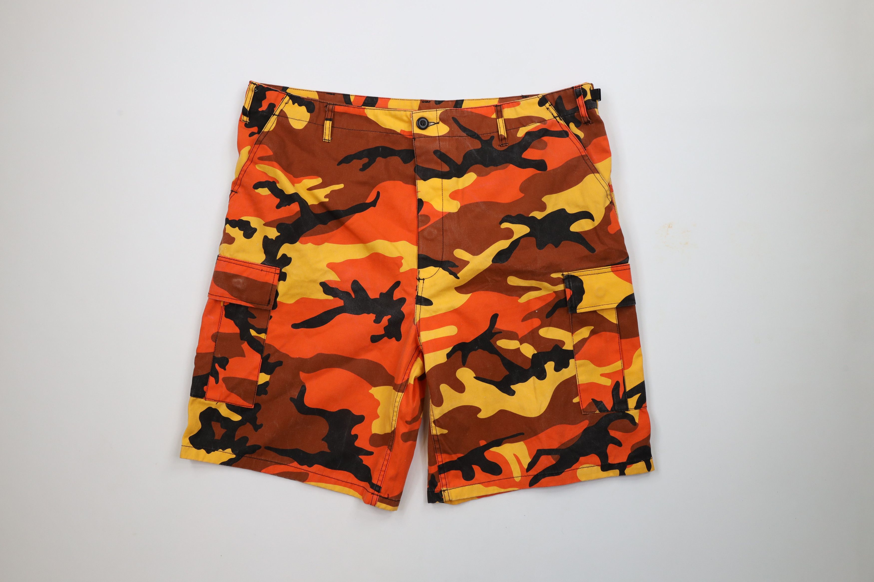 Rothco × Vintage Vintage Rothco Military BDU Camouflage Cargo Shorts Orange Size US 36 / EU 52 - 1 Thumbnail