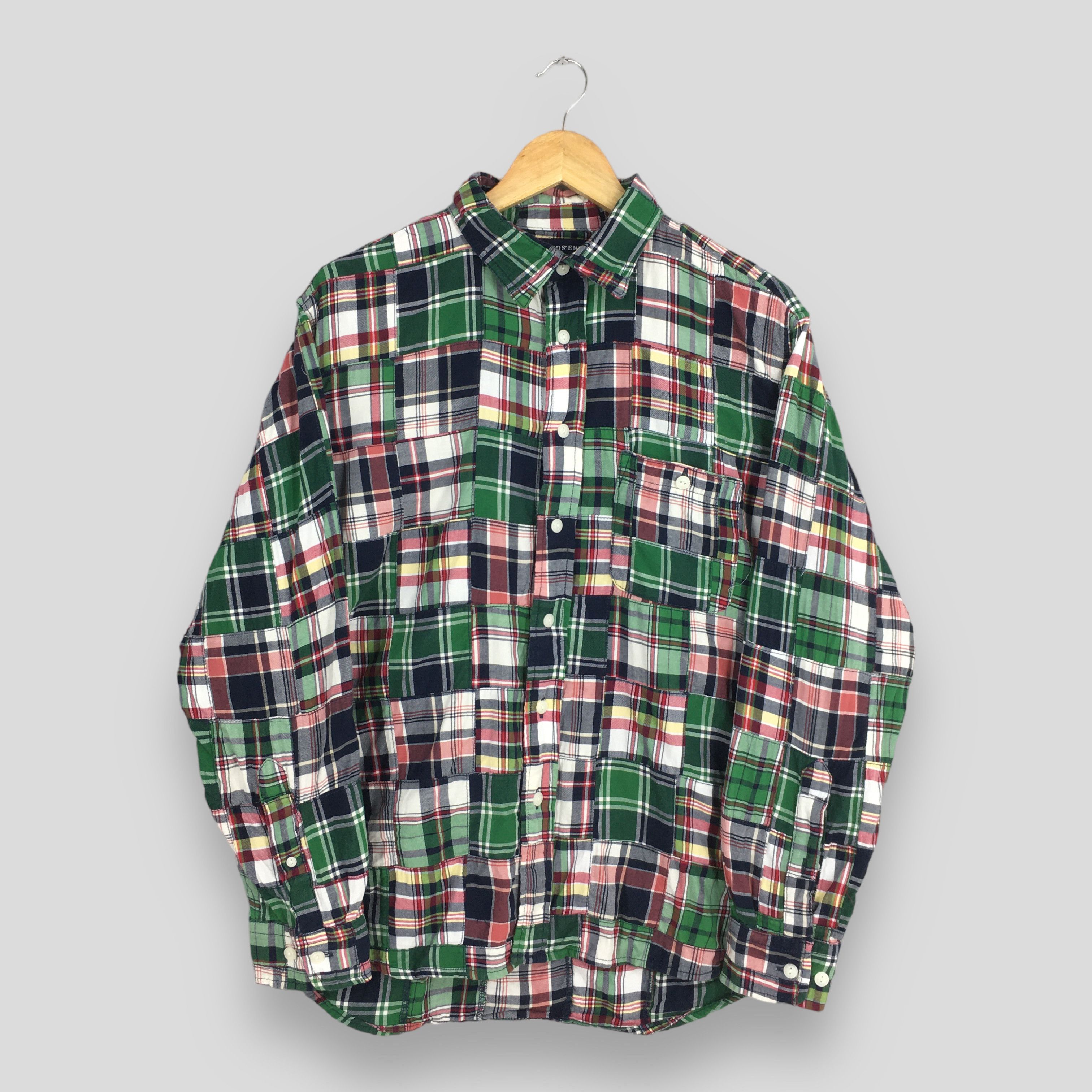 Flannel Lands End Patchwork Checkered Flannel Shirt Large Size US L / EU 52-54 / 3 - 1 Thumbnail