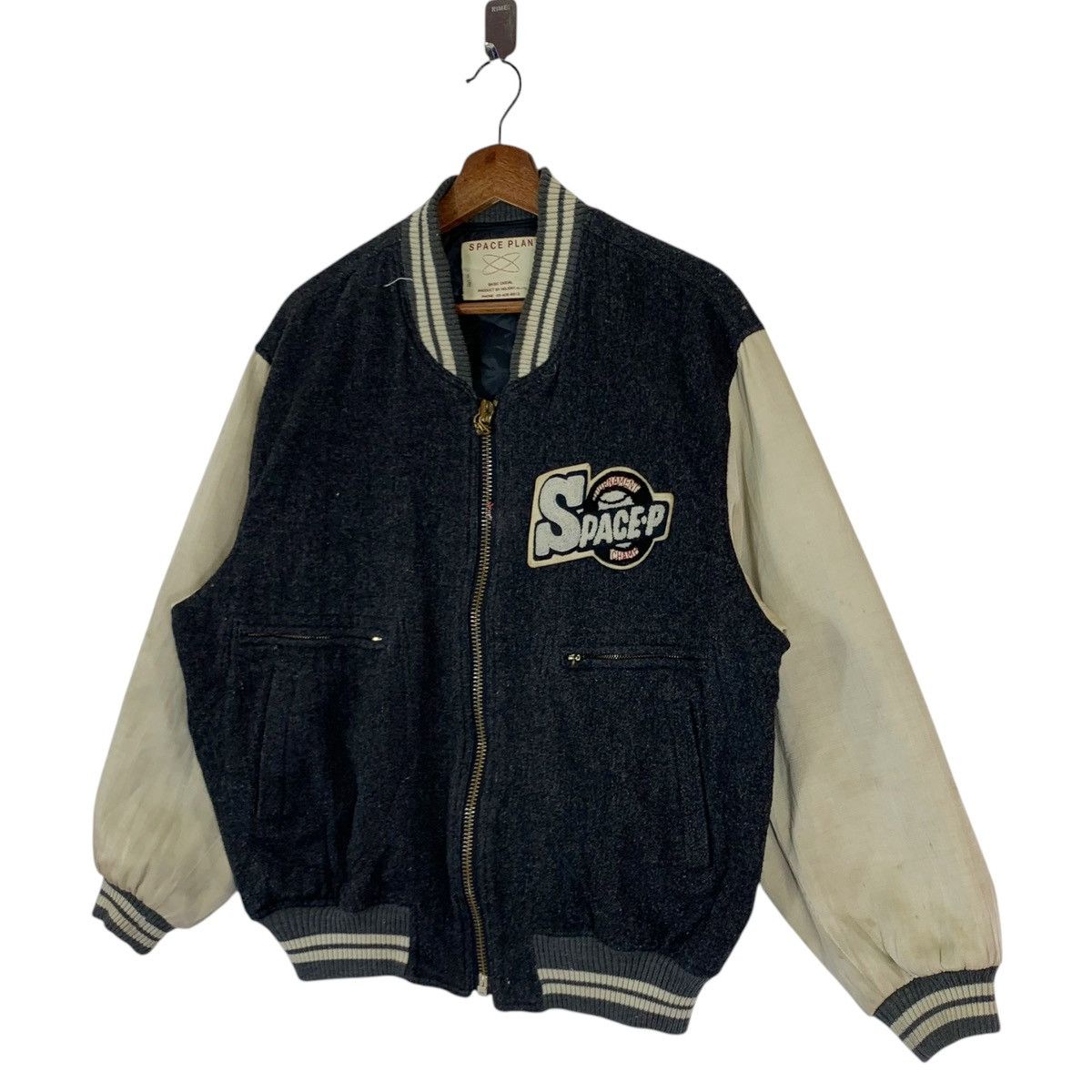 Vintage VINTAGE SPACE PLAN VARSITY BOMBER WOOL JACKET Size US M / EU 48-50 / 2 - 4 Thumbnail