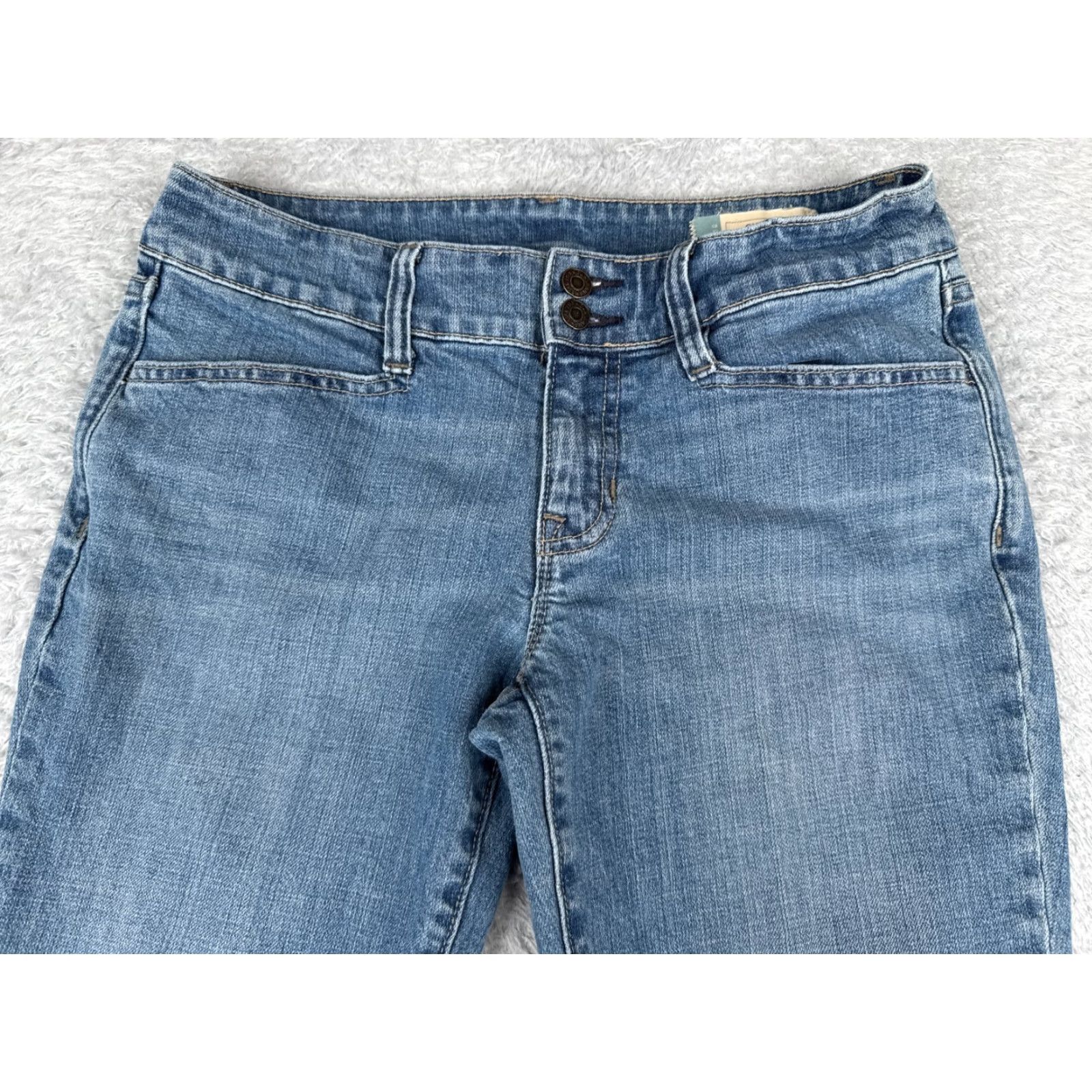 Gap GAP Jeans Womens 6 Blue Denim Flared Light Wash 29x27 Regular Stretch City 5-Pocket Womens Jeans Size 28" / US 6 / IT 42 - 4 Thumbnail