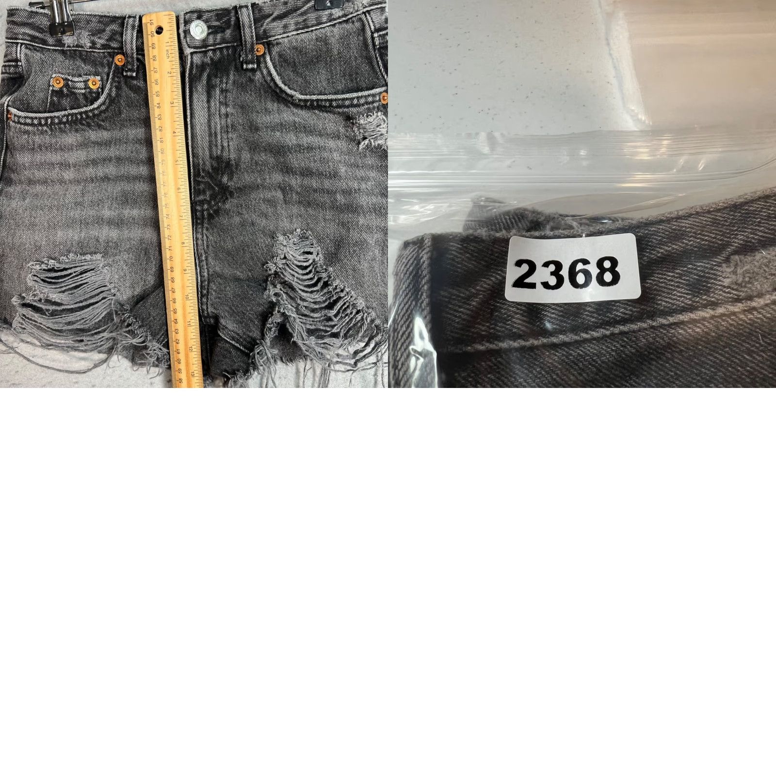 Topshop Topshop Womens Distressed Gray Mom Denim Shorts Ripped Frayed Hem Size 2 26in Inseam 3in 5-Pocket Denim Cotton Casual Summer Spring Womens Size 26" / US 2 / IT 38 - 8 Thumbnail
