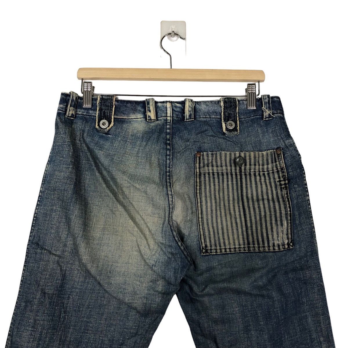 Japanese Brand 🔥RAREVINTAGE DIESEL JEANS DITRESSED DENIM PUNK DESIGN Size US 32 / EU 48 - 8 Thumbnail