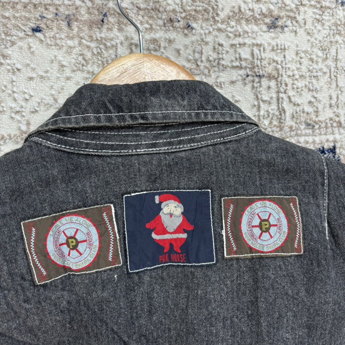 Pink House × Vintage Vintage Pink House Denim Bomber Jacket Size US S / EU 44-46 / 1 - 13 Thumbnail