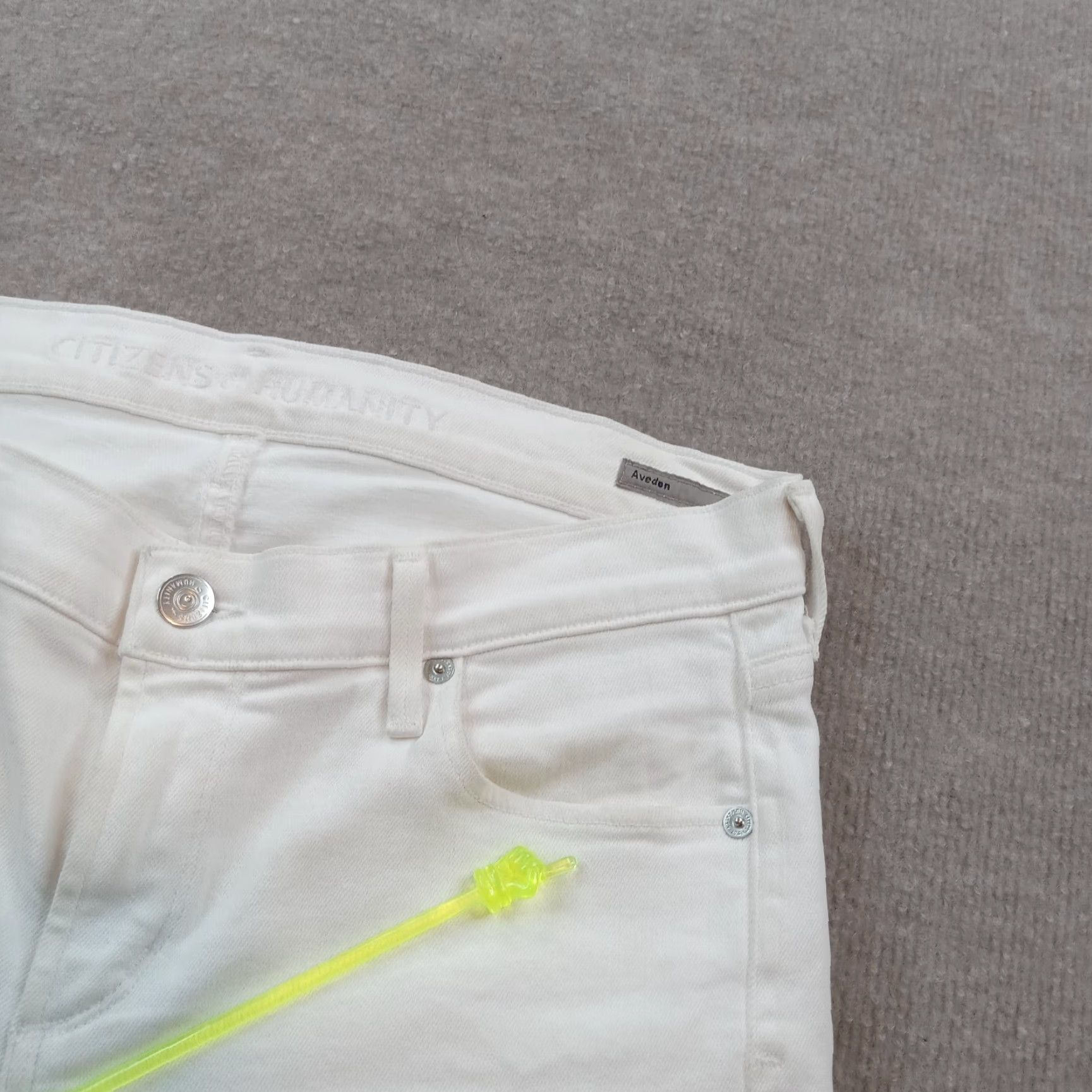 Citizens Of Humanity Citizens of Humanity Womens White Skinny Jeans 29 (32x26) Avedon Style Cotton Polyurethane Size 29" - 7 Thumbnail