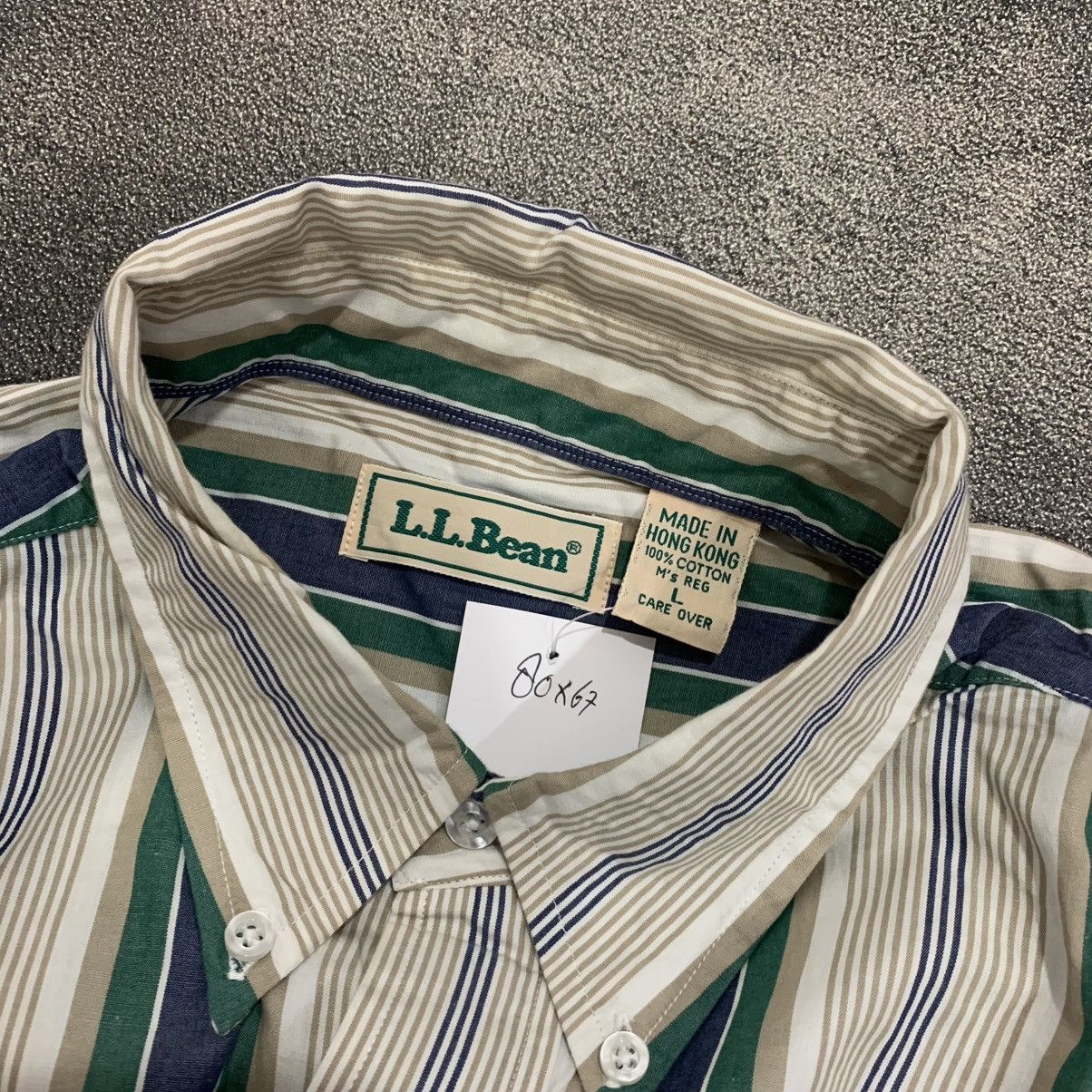 L.L. Bean Vintage L.L. Bean stripe long button down shirt Size US XXL / EU 58 / 5 - 4 Thumbnail