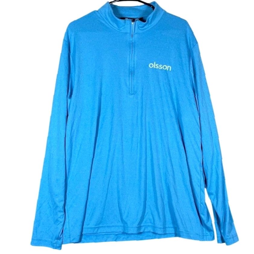 TravisMathew Travis Mathew Mens Shirt Blue 1/2 Zip Long Sleeve Pullover XL White? Size US XL / EU 56 / 4 - 2 Thumbnail