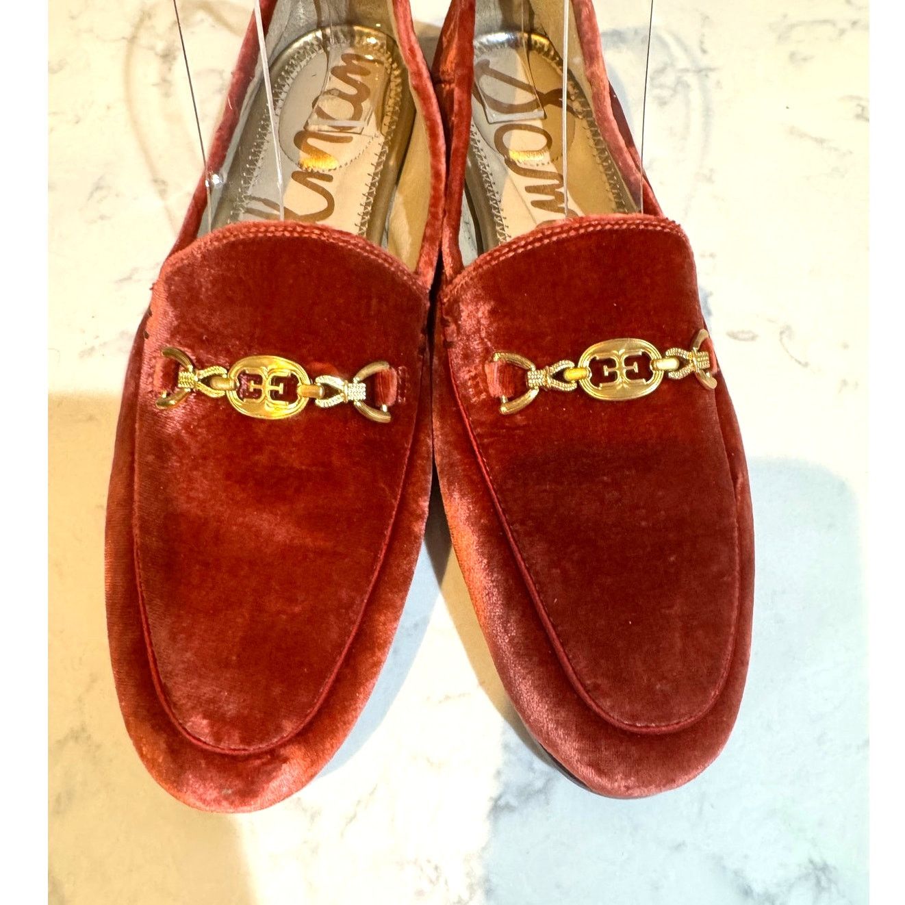 Sam Edelman Sam Edelman Loraine bit loafers velvet Canyon Orange sz 6.5 Size US 6.5 / IT 36.5 - 4 Thumbnail