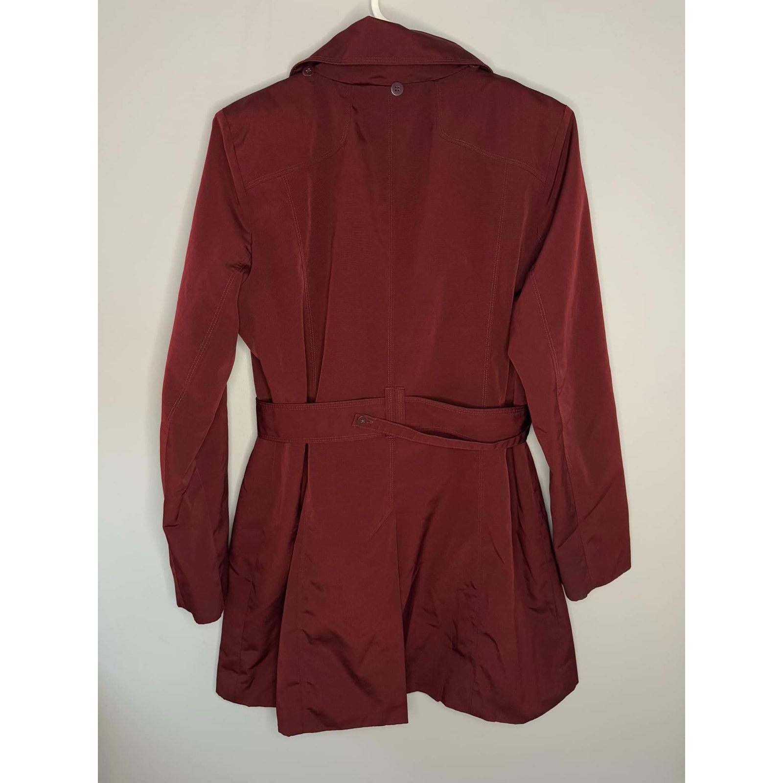 Other London Fog Belted Hooded Trench Coat Burgundy Med Size M / US 6-8 / IT 42-44 - 21 Thumbnail