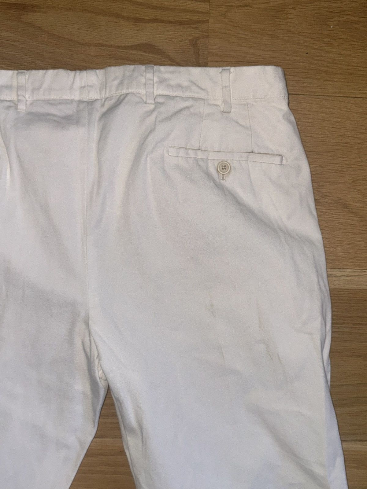 Prada vintage prada made italy 100% cotton white pants 36x29 m Size US 36 / EU 52 - 12 Thumbnail