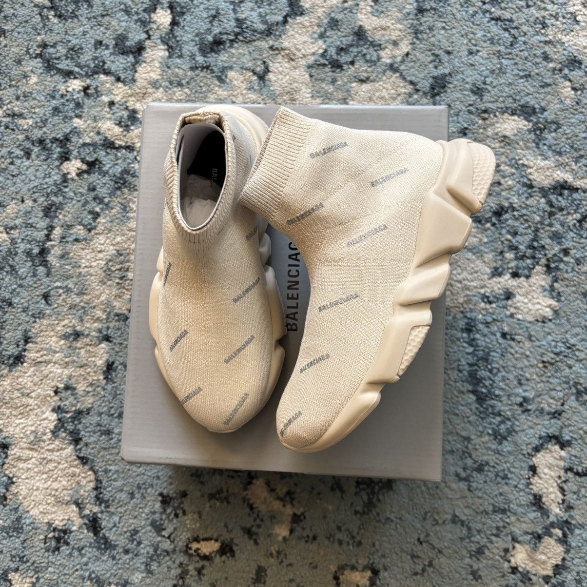 Balenciaga Balenciaga Beige Speed Kids Sneakers Size 12-12.5 Brand New Size US 12.5 / EU 45-46 - 1 Thumbnail
