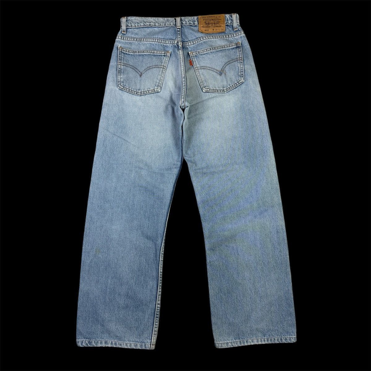 Levi's 💥Vintage 90s Levis 612 Orange Tab Blue Washed Denim Pant Size US 29 - 2 Thumbnail