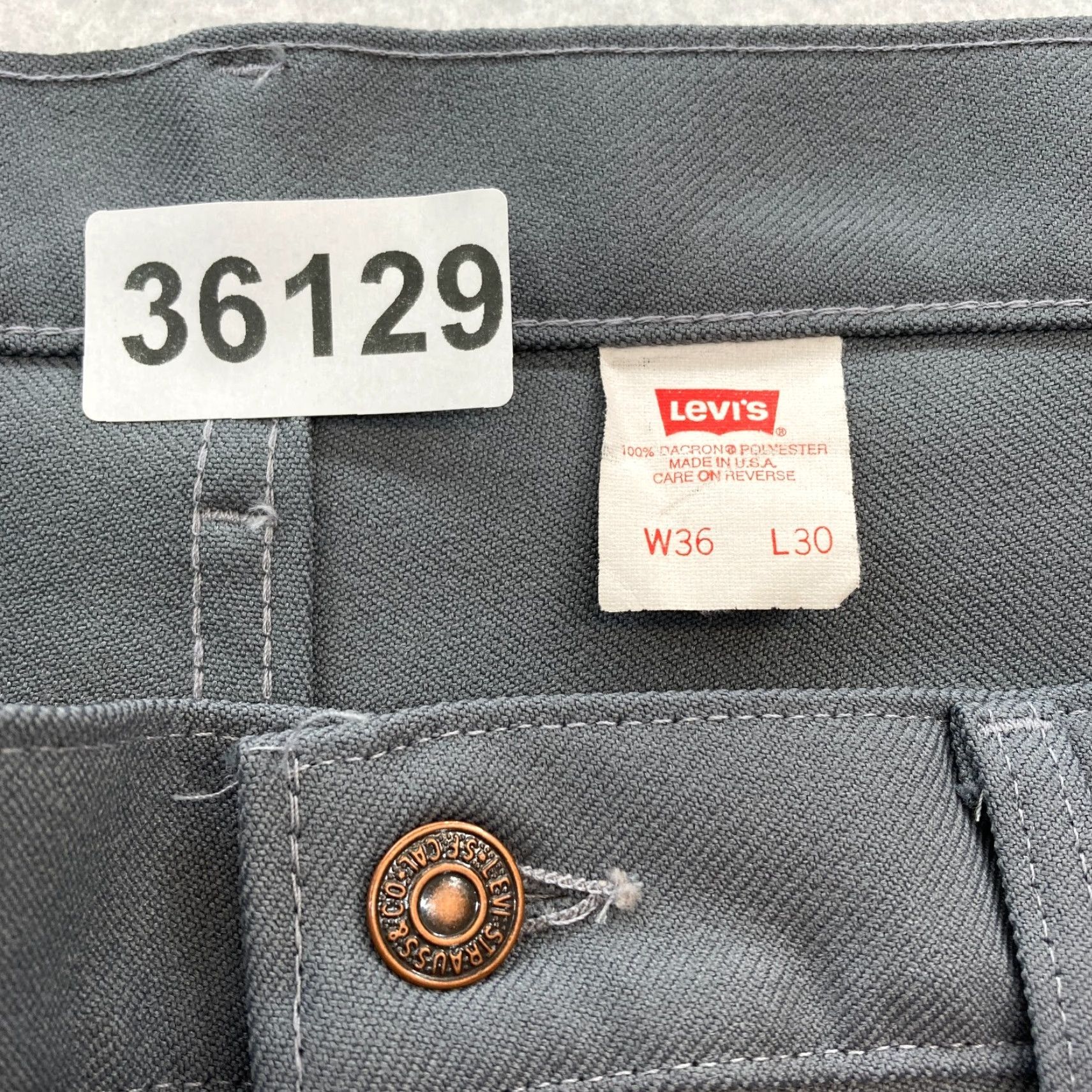 Levi's VINTAGE Levi's Action Slacks Pants Mens 36x30 Gray Dacron Polyester 1998 USA Size US 36 / EU 52 - 4 Thumbnail