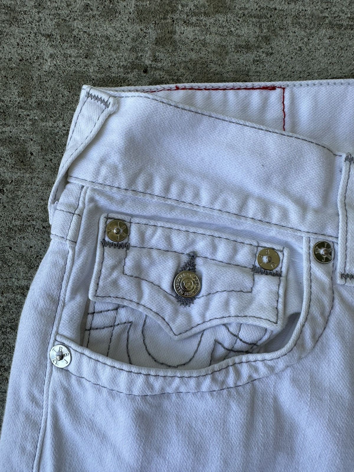 True Religion Y2K True Religion White Jeans Size US 31 - 6 Thumbnail