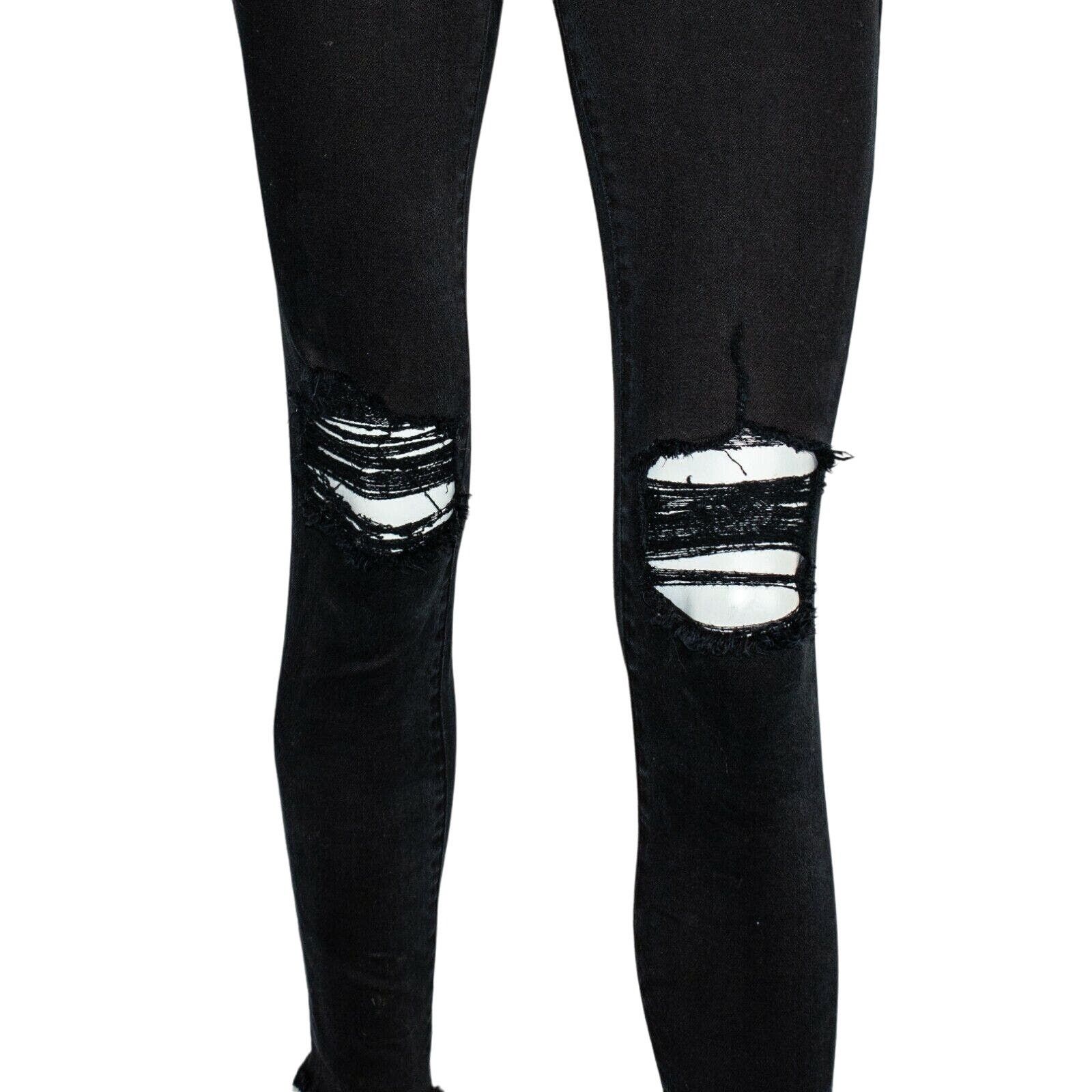 Frame FRAME Denim Le Skinny de Jeanne in Ashland Black Ripped Size 24" / US 00 / IT 34 - 7 Thumbnail