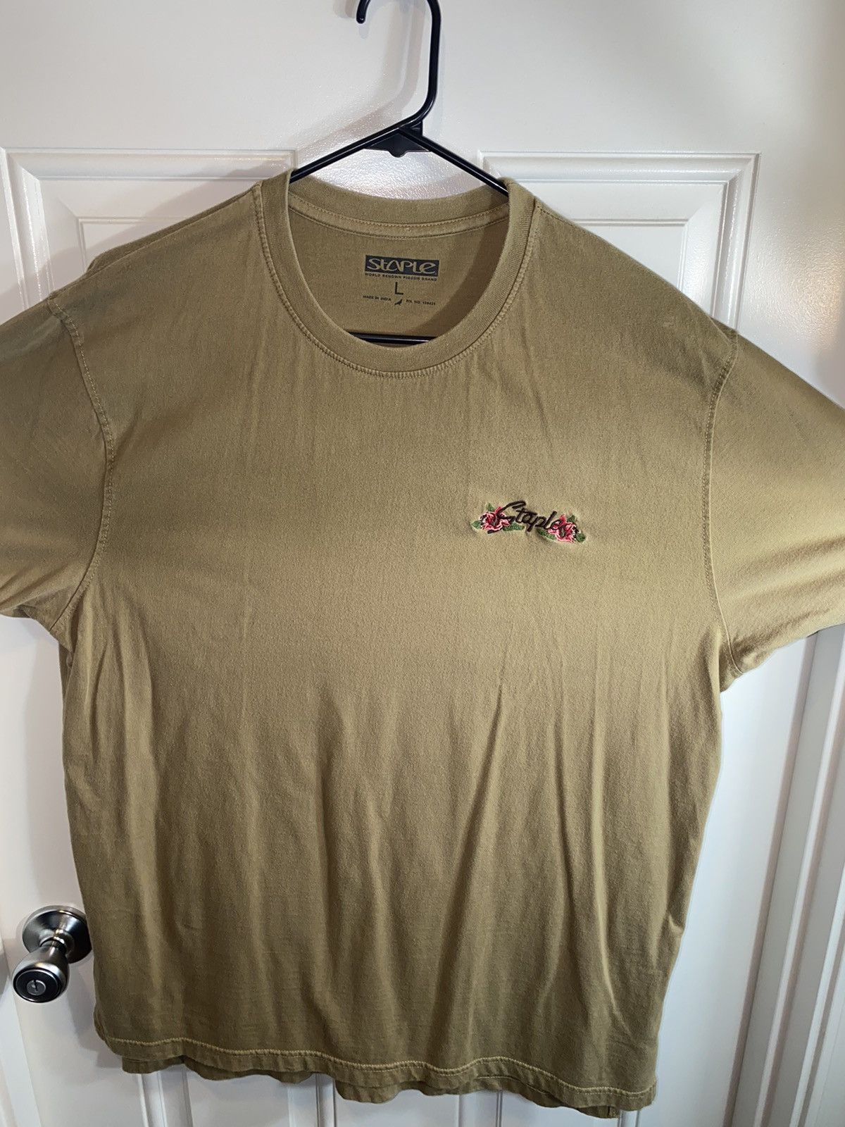 Staple Staple T-Shirt Green Stitched Size US L / EU 52-54 / 3 - 1 Thumbnail