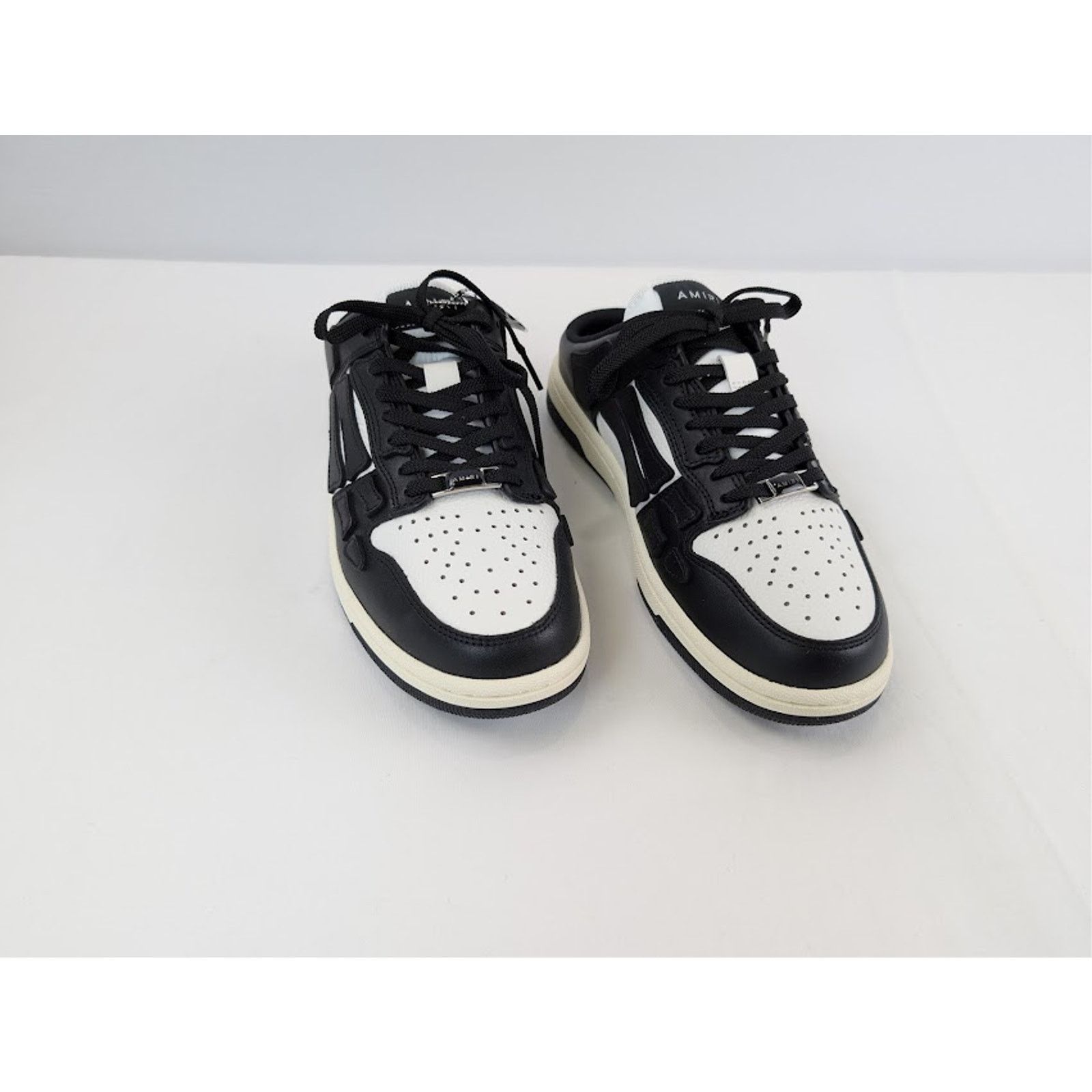 Amiri o1rshd1 Q:2 / Skel Low Top Mule Sneakers in Black / White Size US 11 / EU 44 - 7 Thumbnail