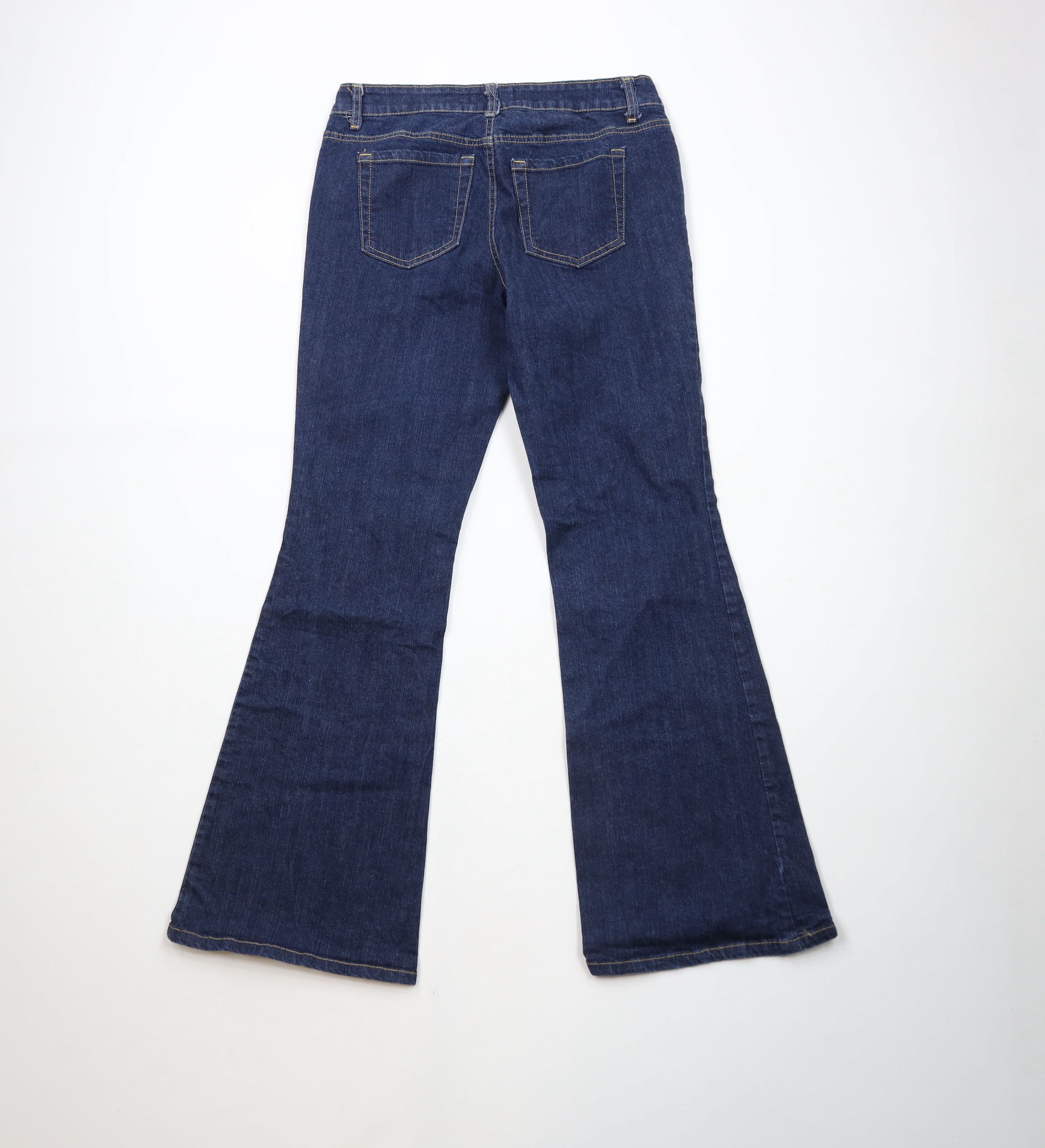 Vintage Vintage 90s Y2K Babydoll Stretch Wide Leg Bell Bottoms Jeans Size 32" / US 10 / IT 46 - 9 Thumbnail