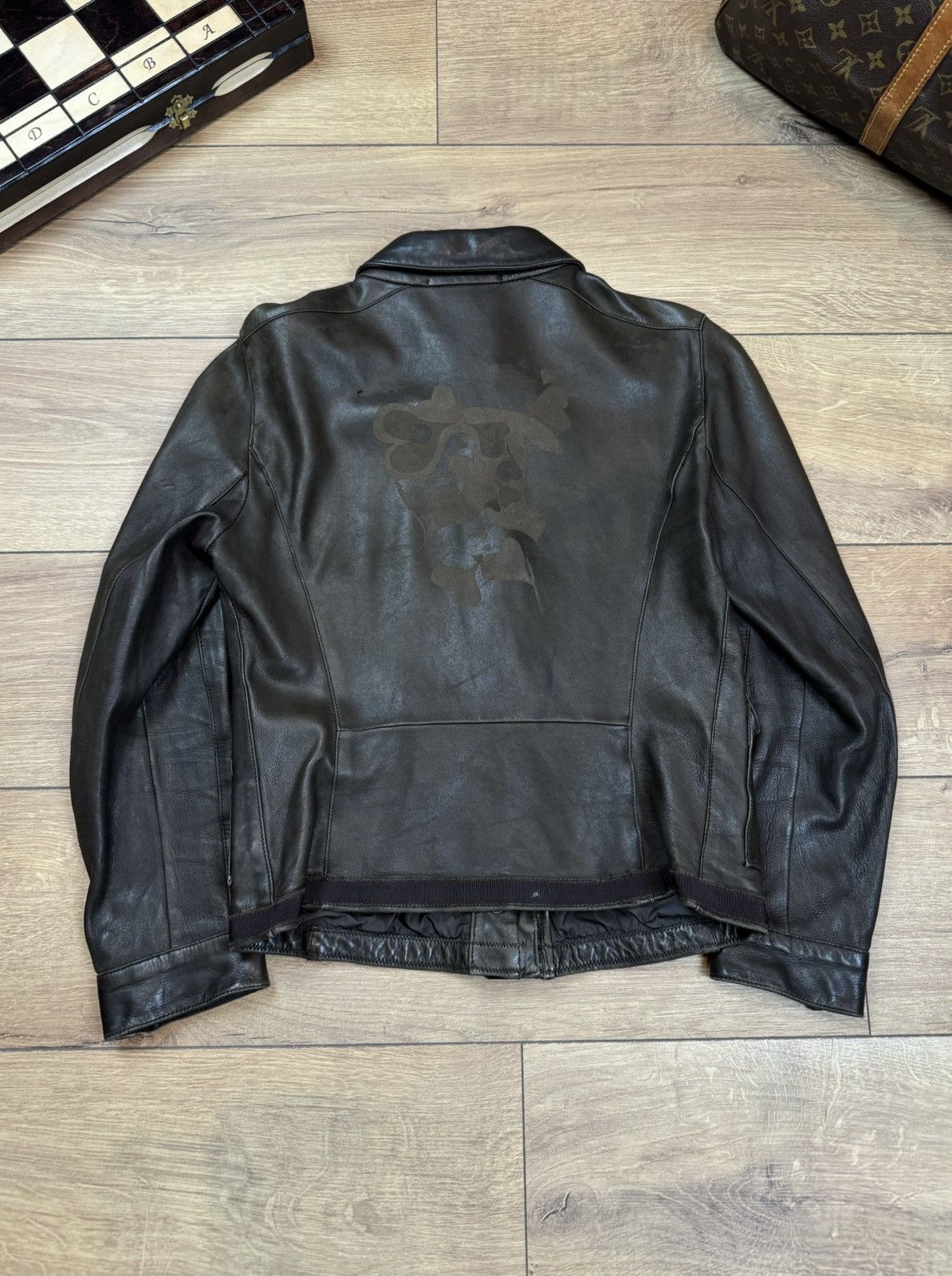 Prada Archive leather jacket Prada original luxury streetwear item Size S / US 4 / IT 40 - 2 Thumbnail