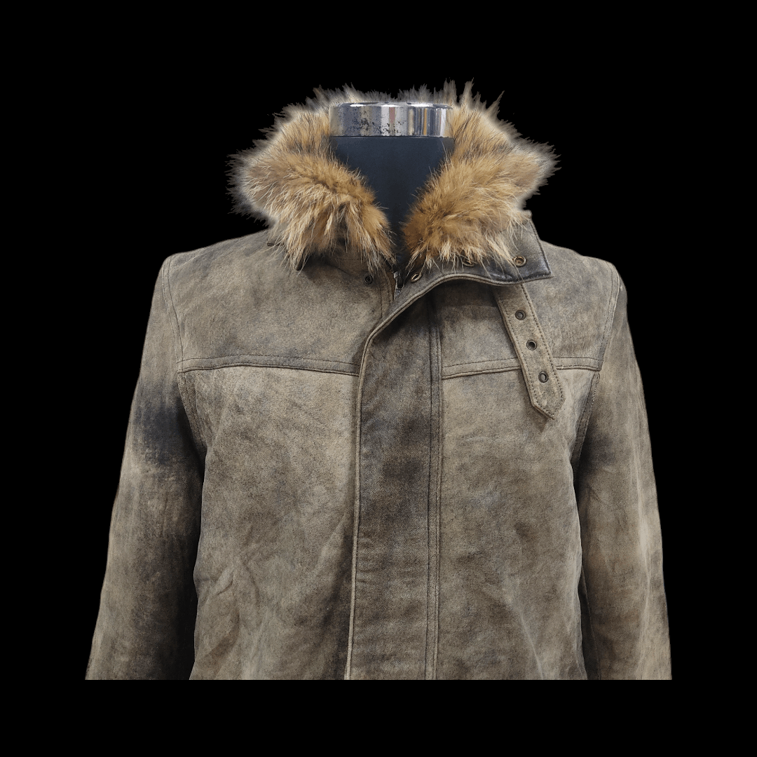 Genuine Leather WIND ARMOR Raccoon Fur Sheepskin Leather Jacket Size US M / EU 48-50 / 2 - 2 Thumbnail