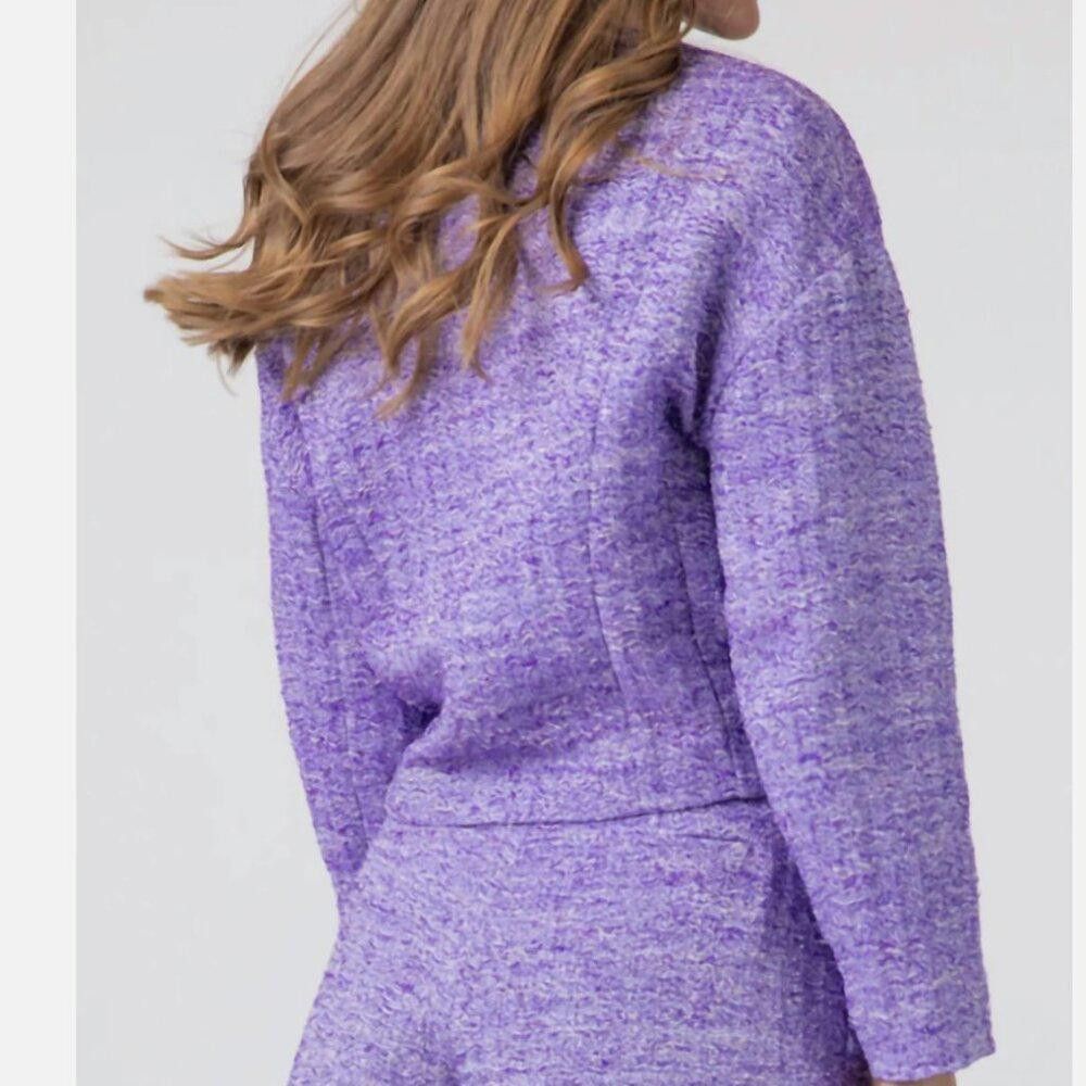 Iro New IRO Paris Najo Tweed Shorts in Purple/Silver Size 28" / US 6 / IT 42 - 6 Thumbnail