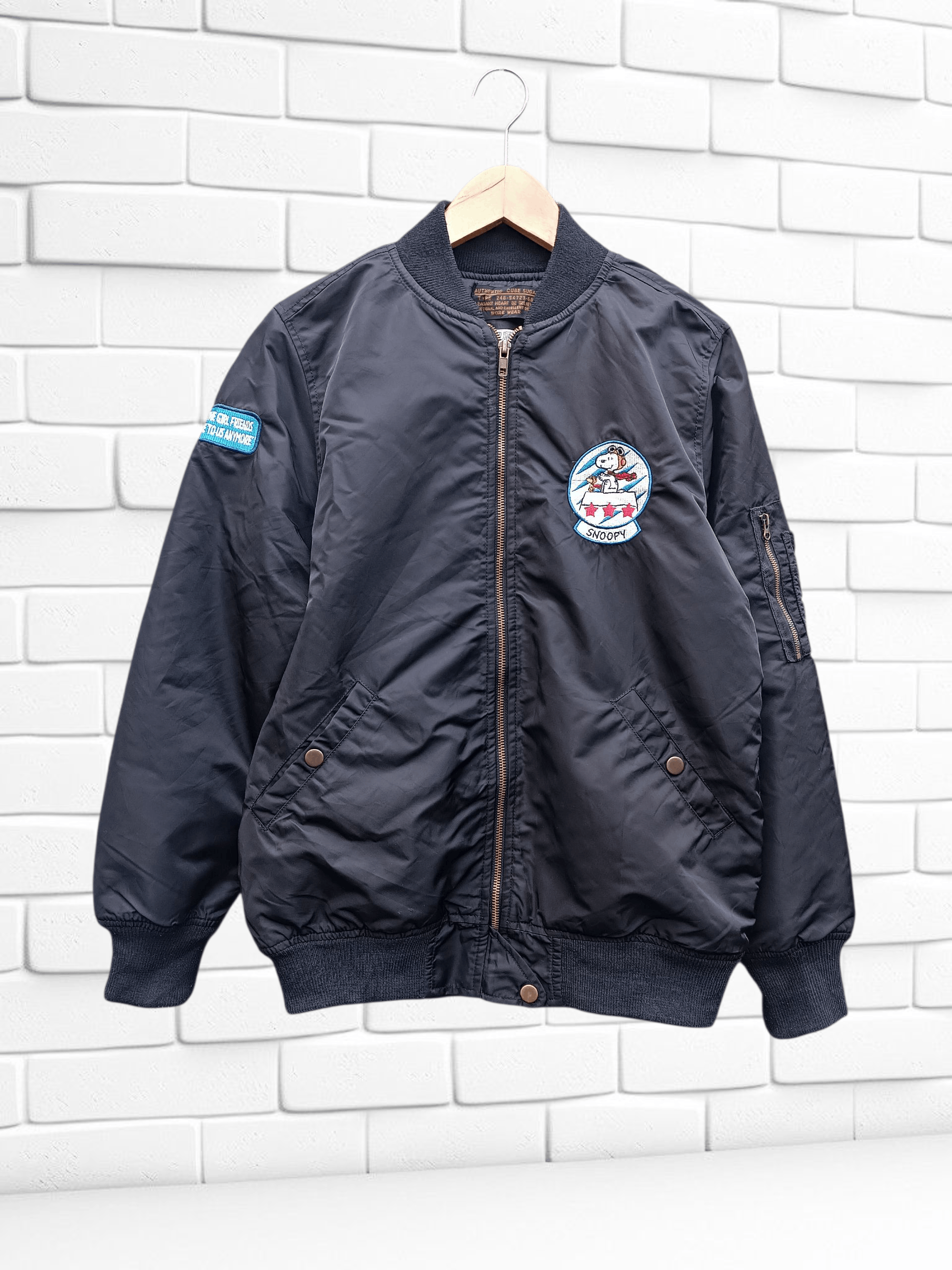 Peanuts Vintage Peanuts Snoopy Nylon Twil Jacket Embroidered Patches Size US M / EU 48-50 / 2 - 1 Thumbnail