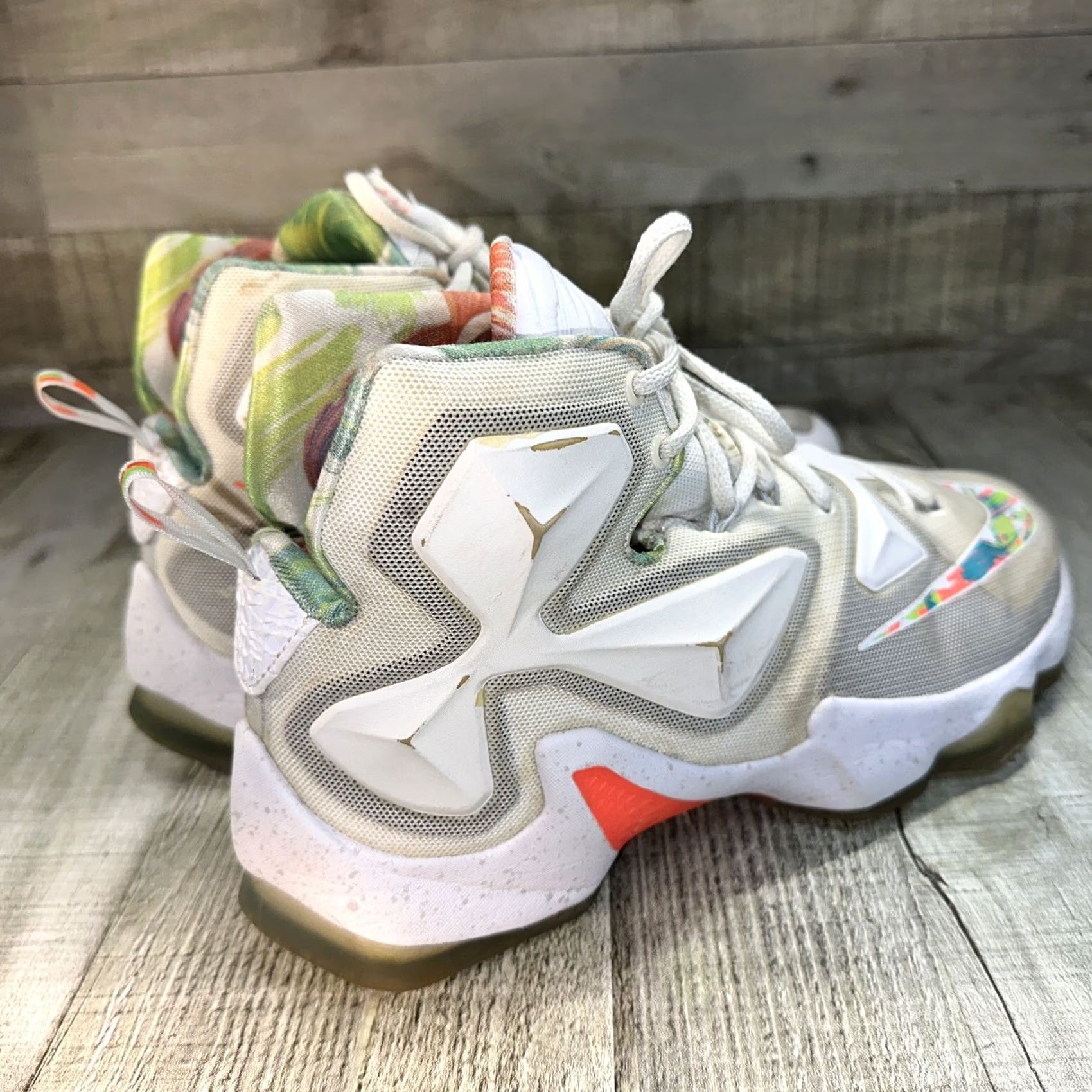 Nike Nike LeBron 13 Easter Mens Size 8.5 White Sneaker Basketball 2016 Mid Top Size US 9 / EU 42 - 6 Thumbnail