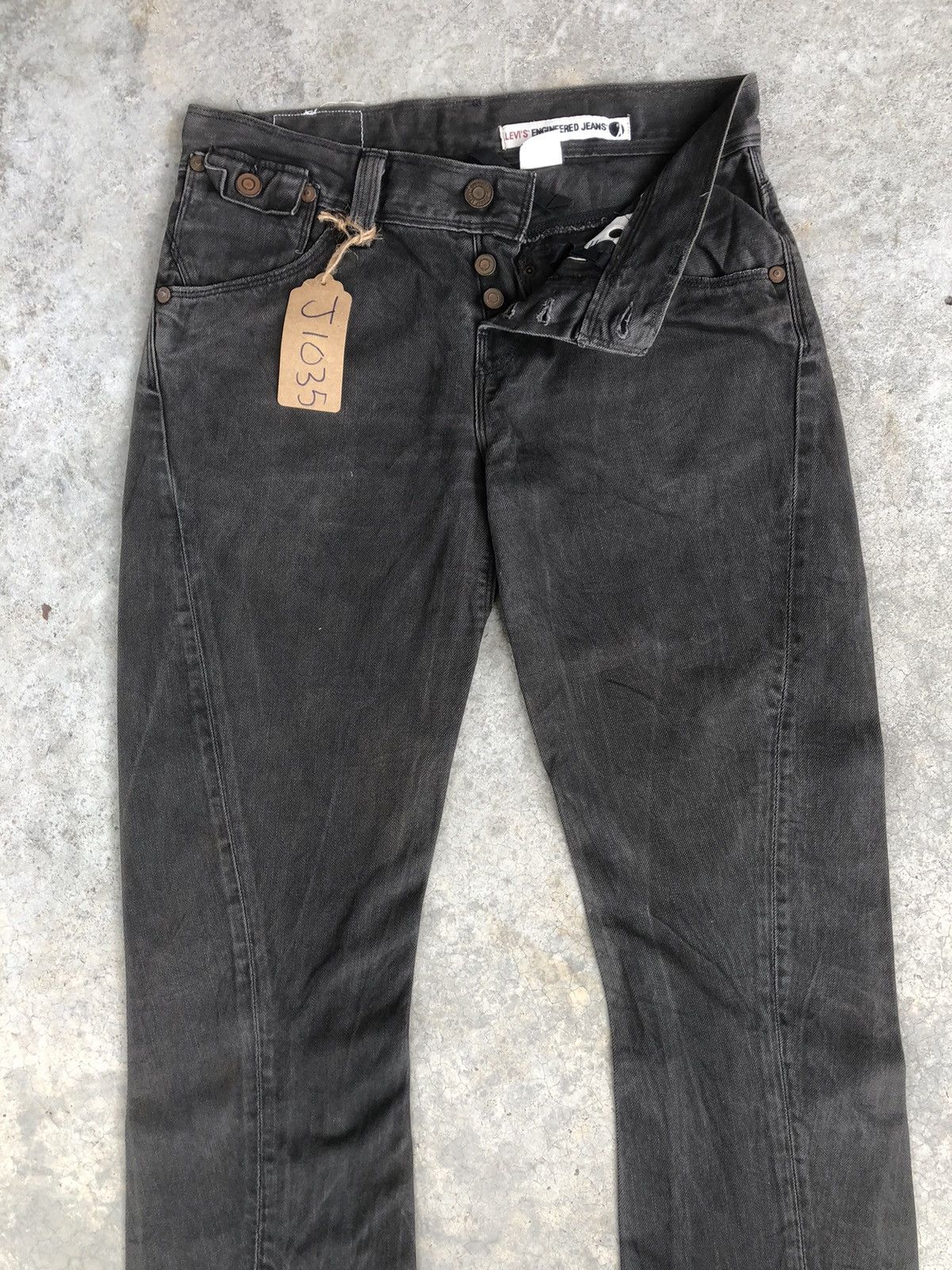 Levi's Y2K Levis Engineered Flared Jeans Distressed Jeans Size US 30 / EU 46 - 3 Thumbnail
