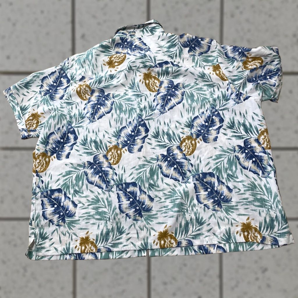 Cubavera VINTAGE Cubavera Shirt Men 4X Floral Hawaiian Aloha Button-Up Preppy Blue Cream XXXXL Shirt Mens Regular Short Sleeve Button-Up Casual Size US XXL / EU 58 / 5 - 1 Thumbnail