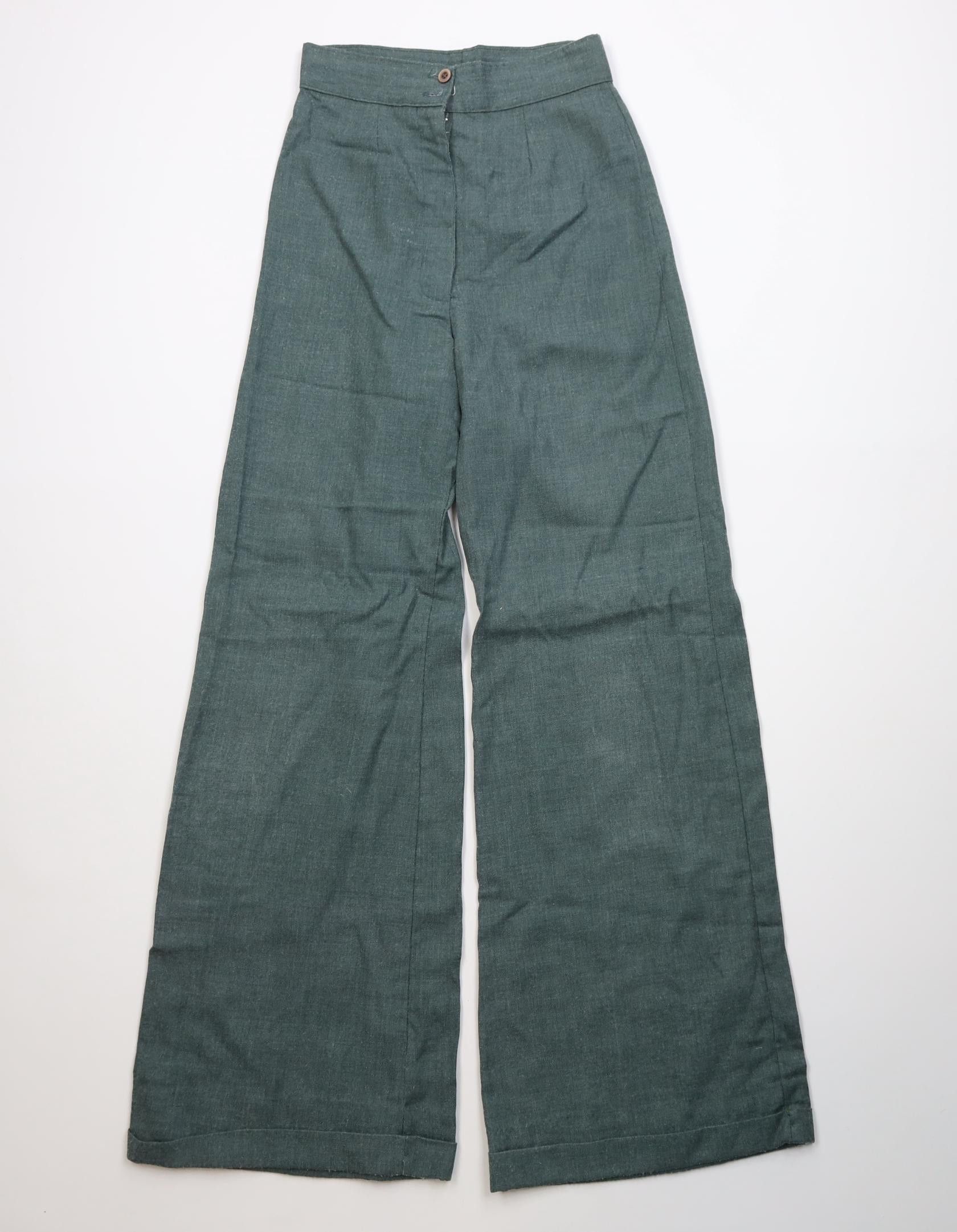Vintage Vintage 60s Streetwear Gabardine Blend Bell Bottoms Pants Size 32" / US 10 / IT 46 - 1 Thumbnail